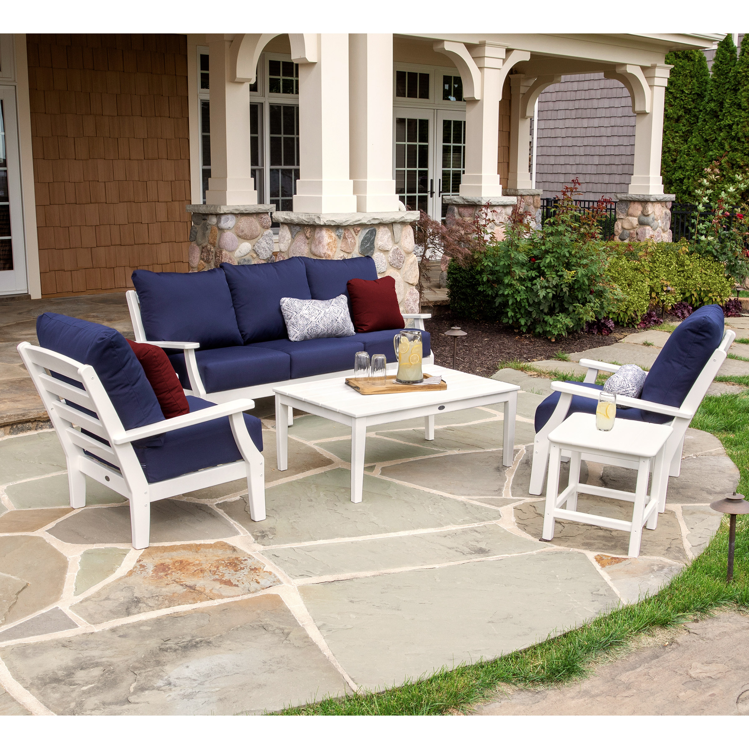 POLYWOOD Chesapeake 5-piece Outdoor Patio Deep Seating Set