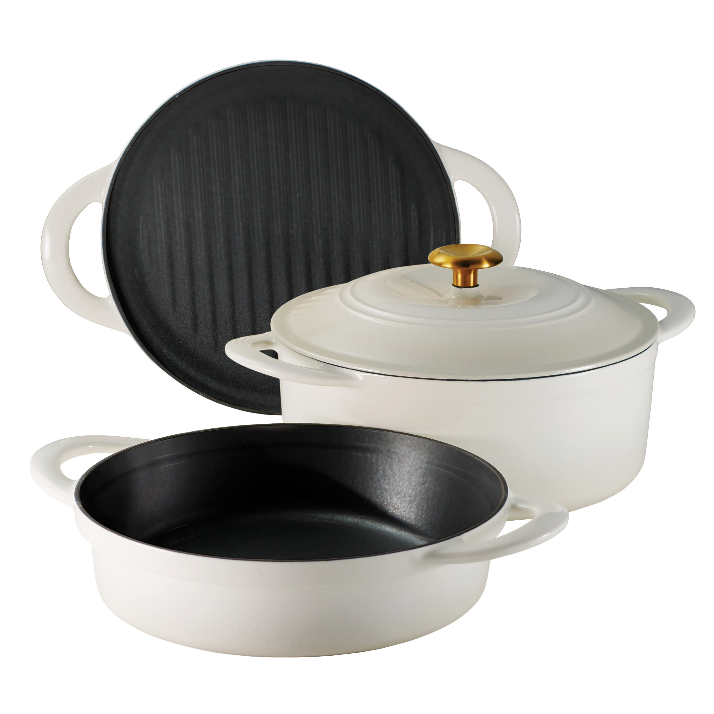Tramontina Stackable Enameled Cast Iron Set, 4-piece
