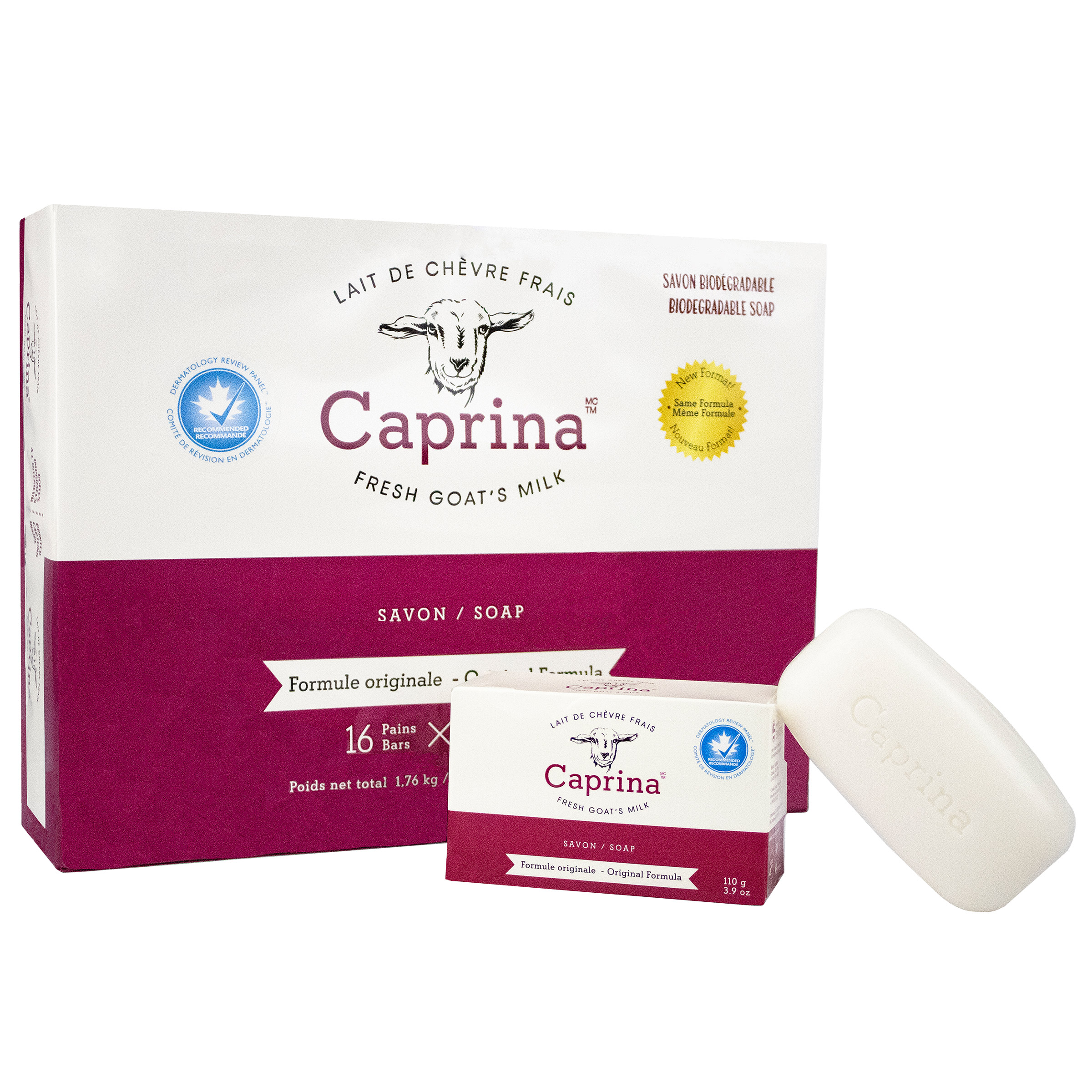 Caprina Goat Milk Soap, 16 x 110 g