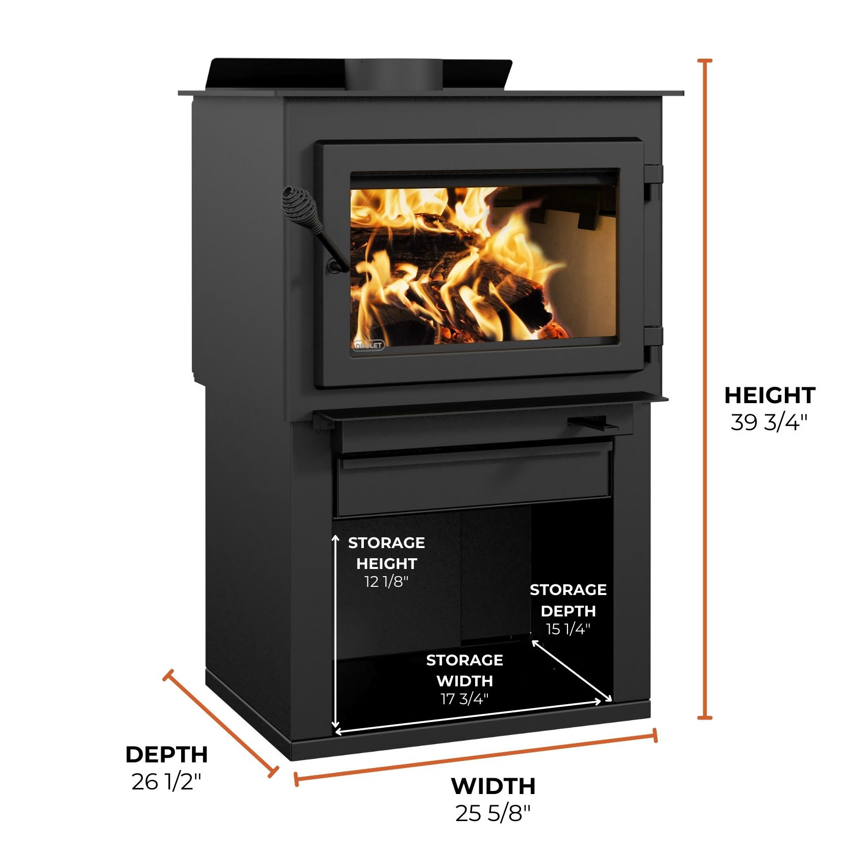 DISCOM 『SMUGLO』 DECO 001 Deco Alto Wood Stove with Blower | Costco