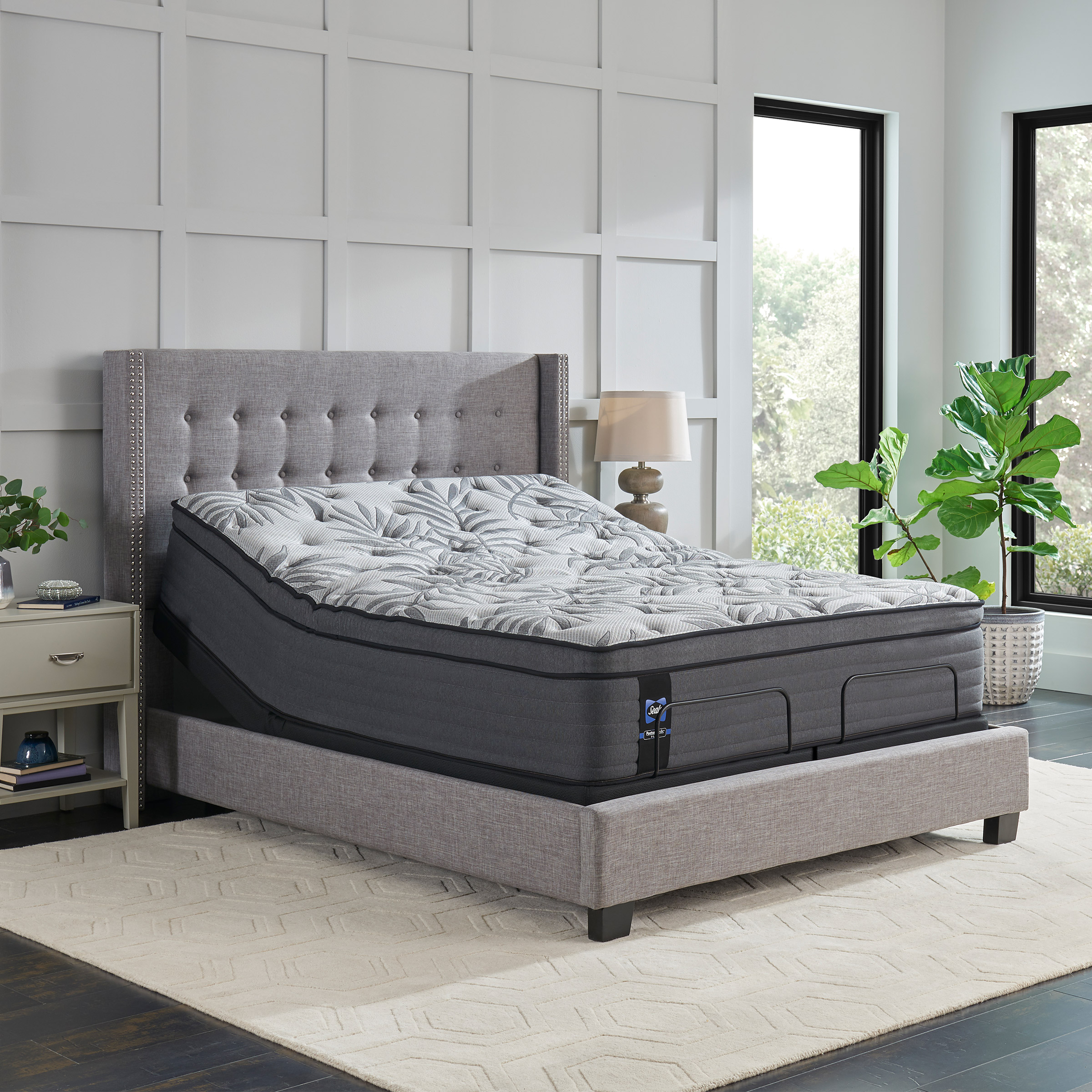 Sealy Posturepedic Clara Sunset 36.8 cm (14.5 in.) Firm King Mattress with Adjustable Base
