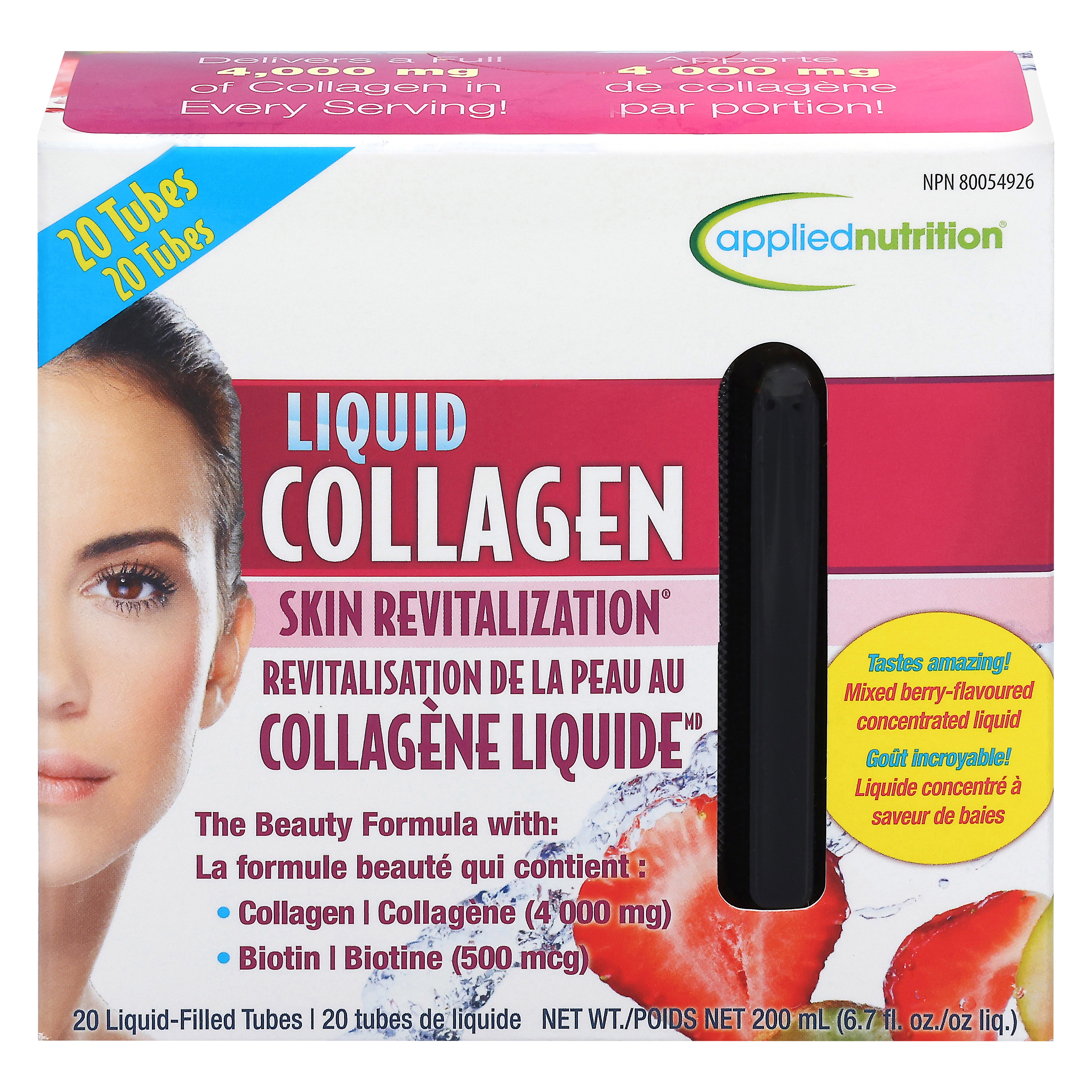 Applied Nutrition Liquid Collagen Skin Revitalization, 20-count