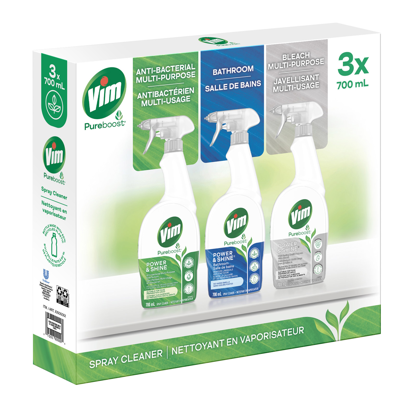Vim Power & Shine Spray Cleaner, 3 x 700 ml | Costco