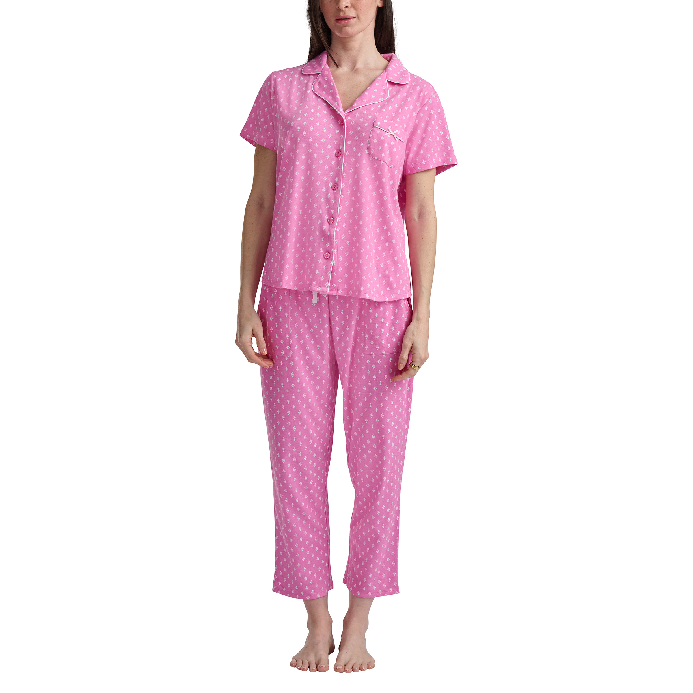 Karen Neuburger Women's Notch Collar 2-piece PJ Set Costco