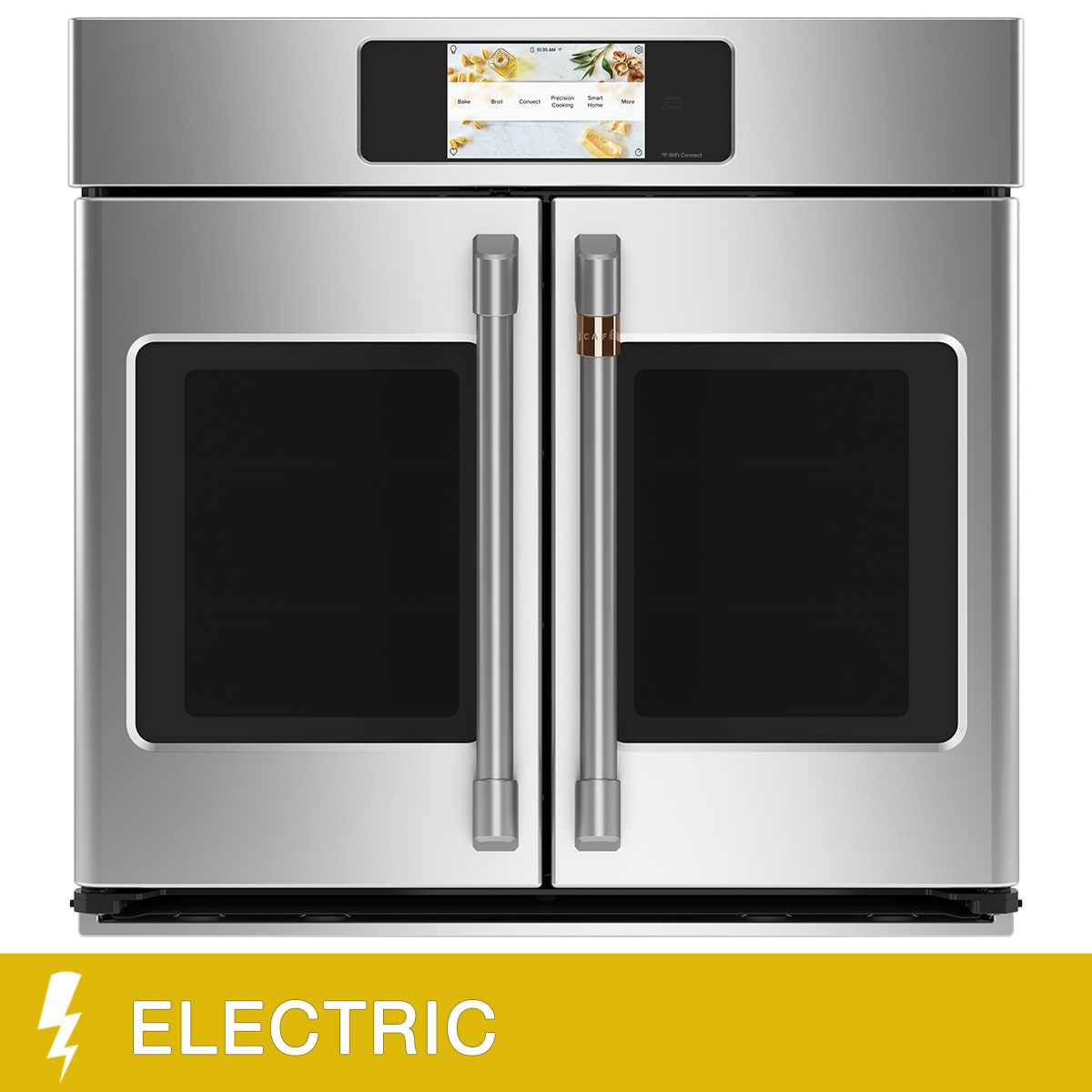 Café 30 in. 5.0 cu. ft. Electric French-Door Single Wall Oven with True European Convection