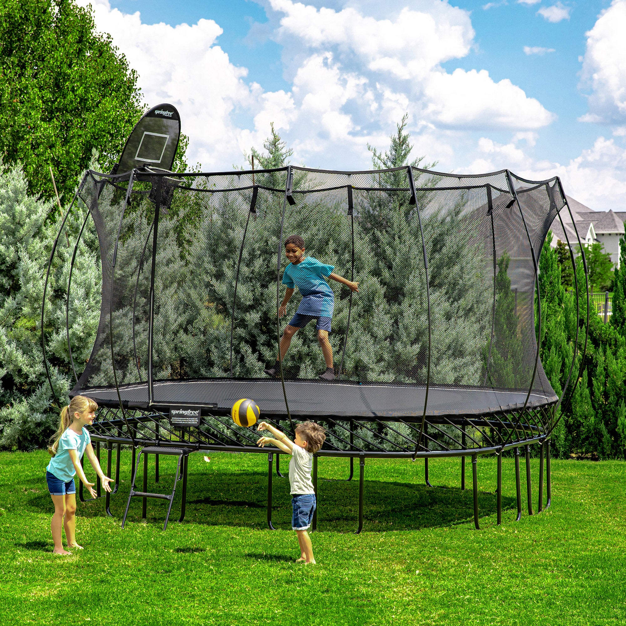 Springfree 11' x 13' Jumbo Rectangle Trampoline Bundle