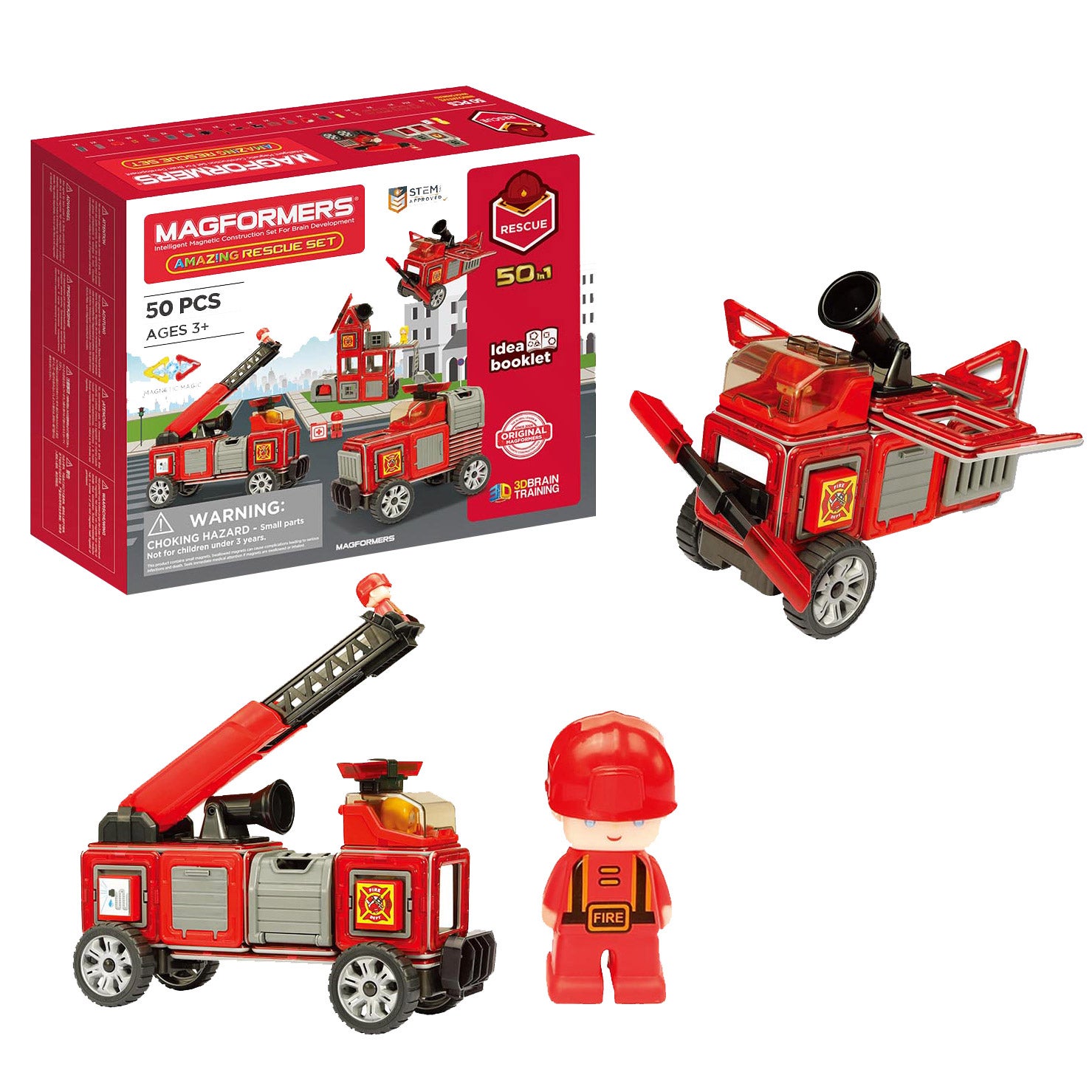 MAGFORMERSアメージングレスキューセット50ピース+144ピース　正規品 Magformers Rescue Set, 50-piece | Costco