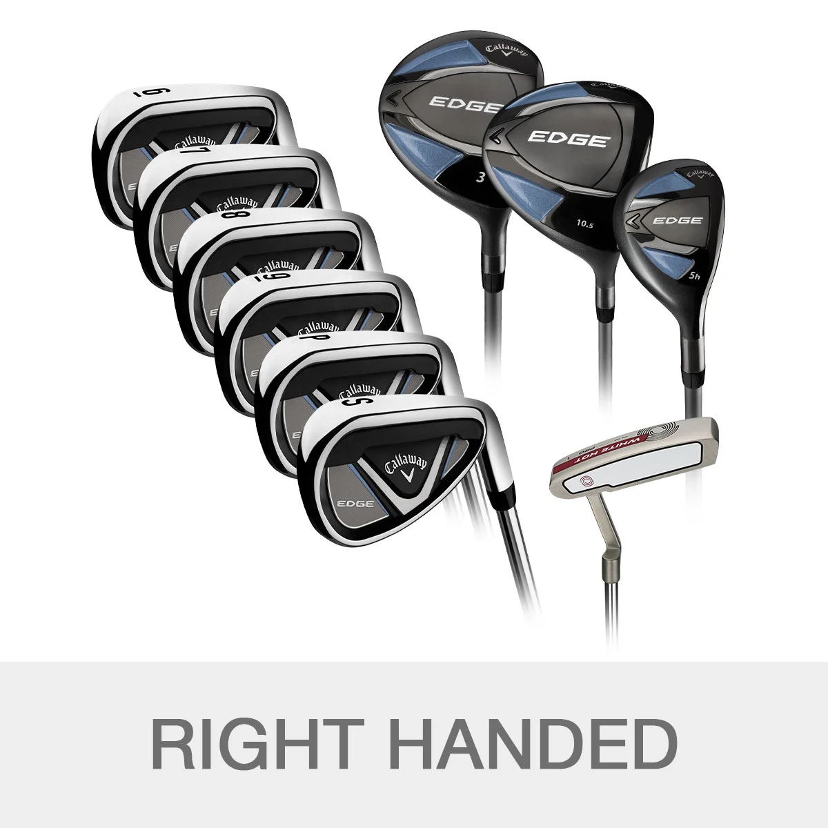 Callaway Edge Regular Flex 10-piece Golf Club Set, Right Handed