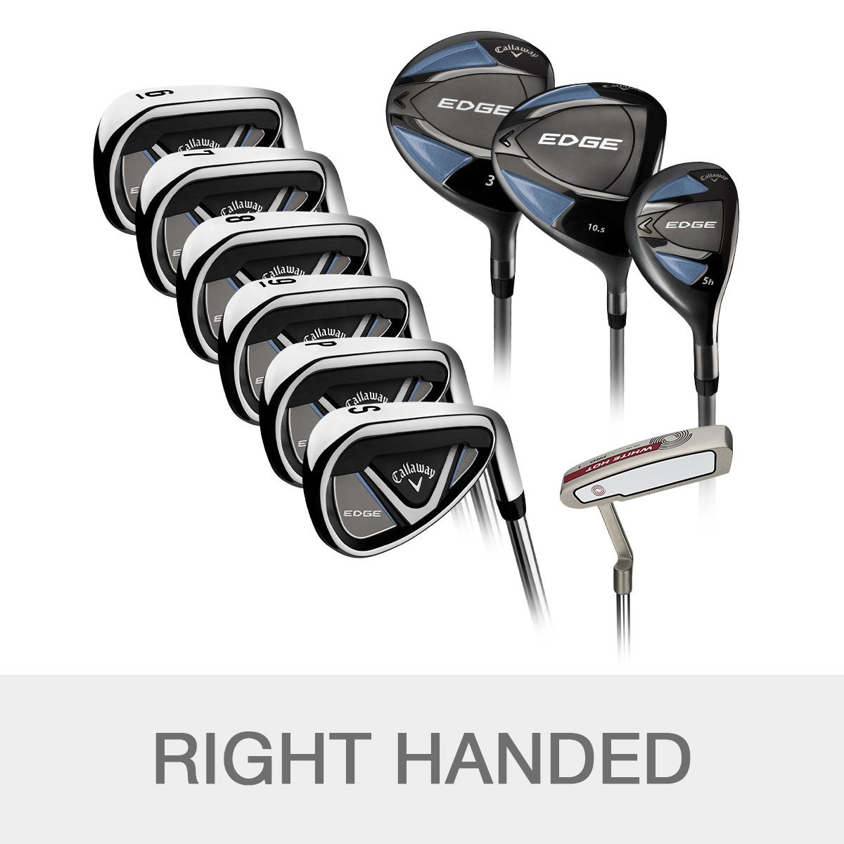 Callaway Edge Regular Flex 10-piece Golf Club Set, Right Callaway Edge Regular Flex 10-piece Golf Club Set, Right