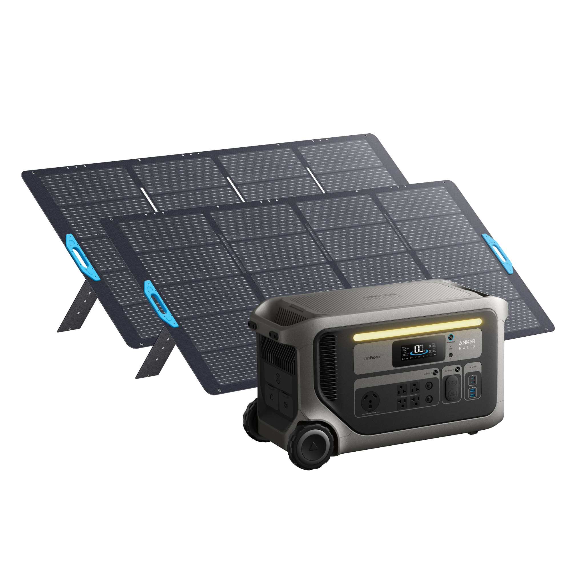 Anker SOLIX F3000 Solar Generator with 2x 400W Solar Panels