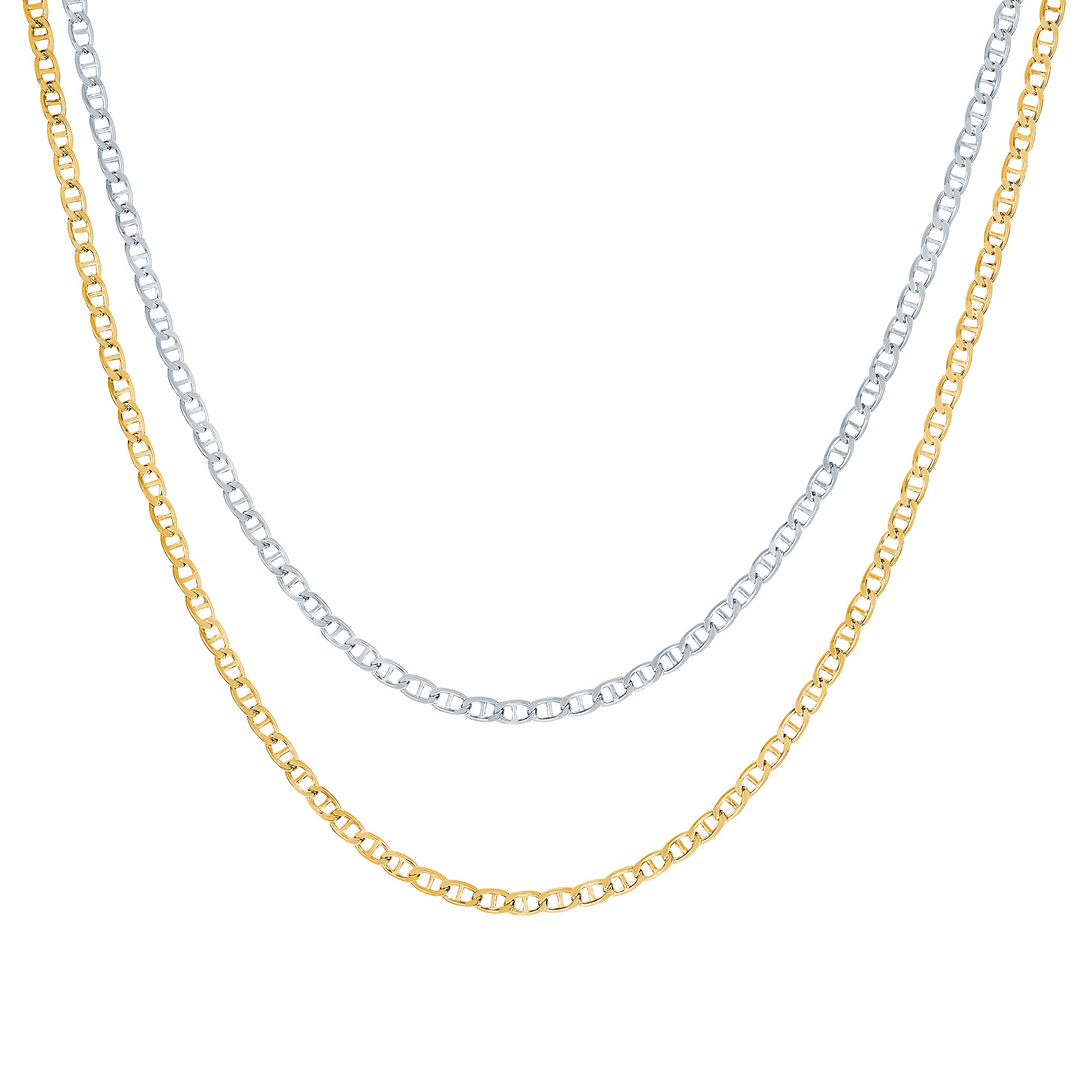 Diamond Cut Mariner Chain Necklace