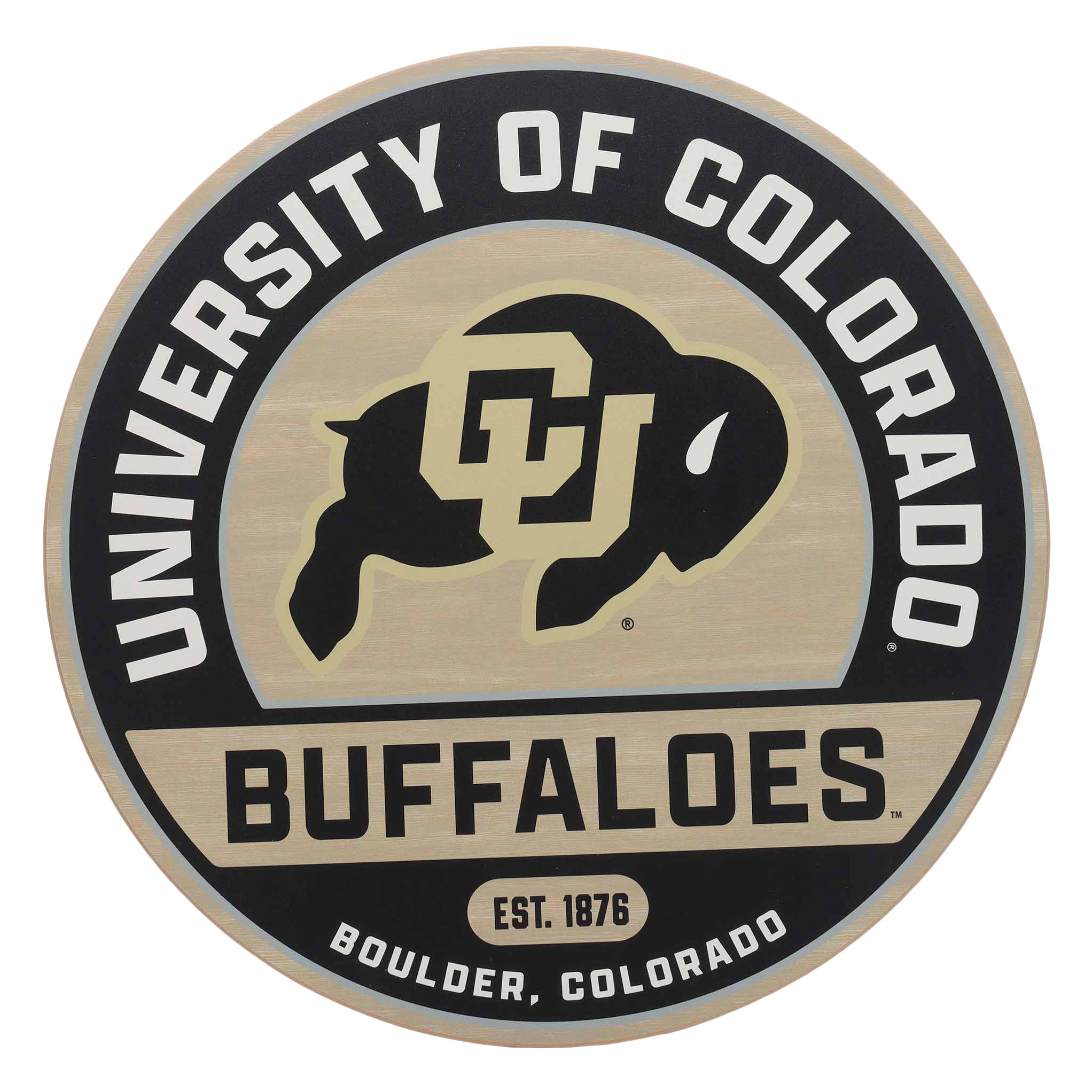 NCAA Wood Round Wall Sign