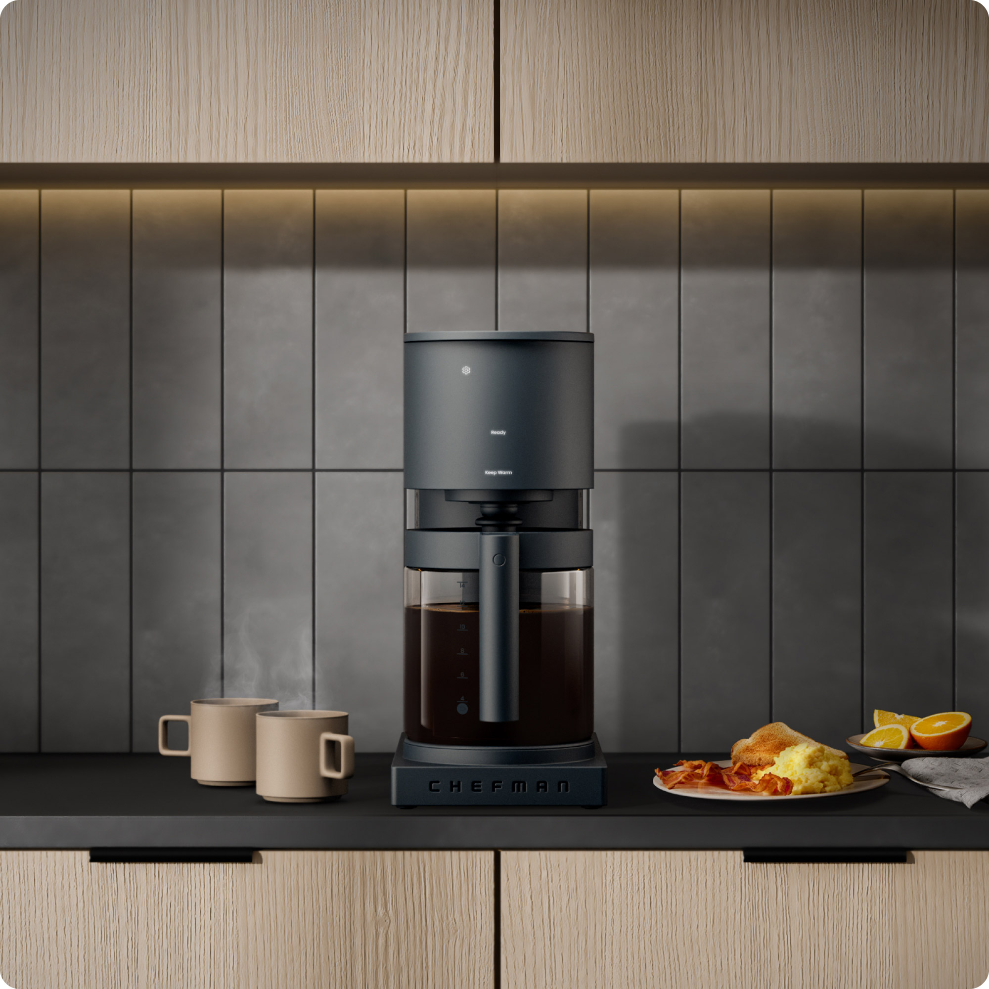 Chefman Caffeinator Drip 14-Cup Programmable Coffee Maker, Black