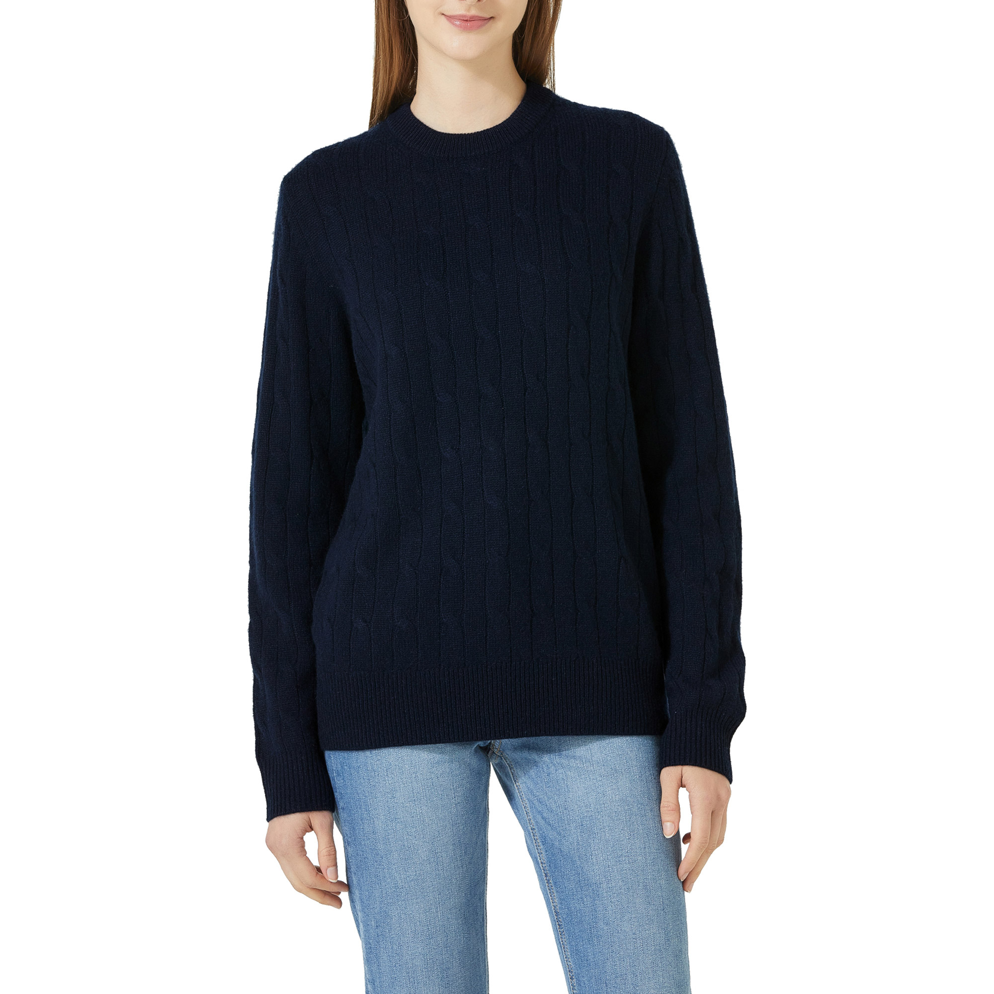 Lydia Vine Women’s Cashmere Cable Crew Neck Sweater
