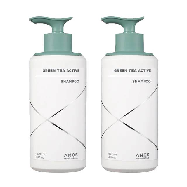 Amos Professional Active Green Tea Shampoo, 2-pack