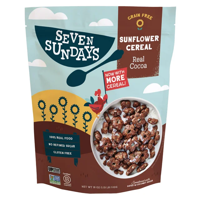 SEVEN SUNDAYS REAL COCOA CEREAL 18 OUNCE PACKAGE