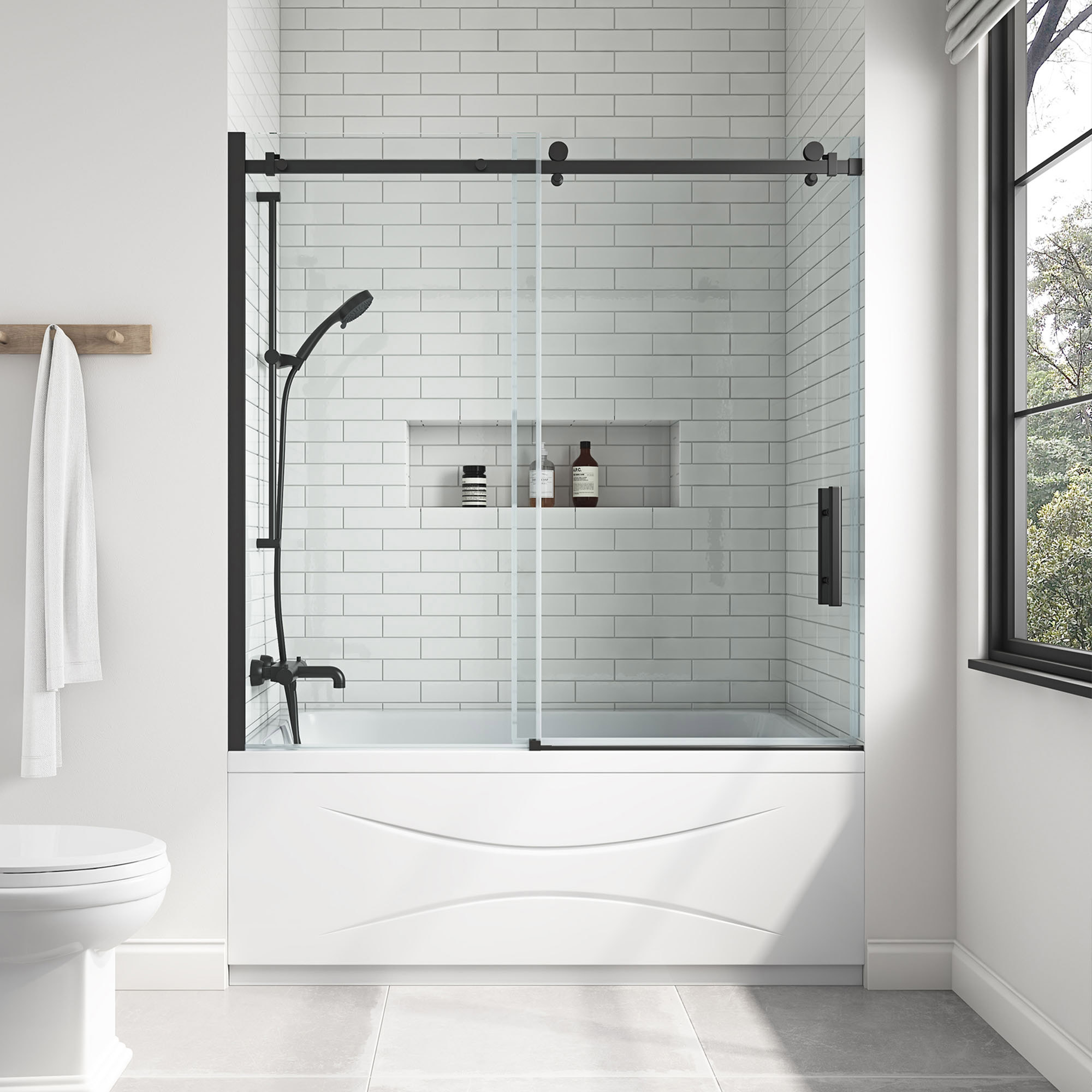 OVE Decors Kelsey 60 in. Sliding Bathtub Door