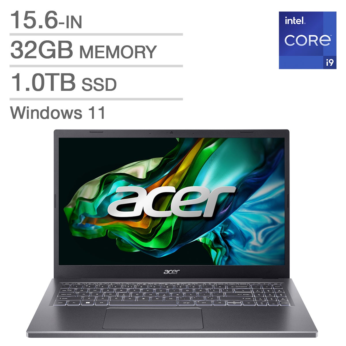 Acer Aspire 5 15.6 in. Laptop, Intel Core i9-13900H – 32GB Acer Aspire 5 15.6 in. Laptop, Intel Core i9-13900H – 32GB