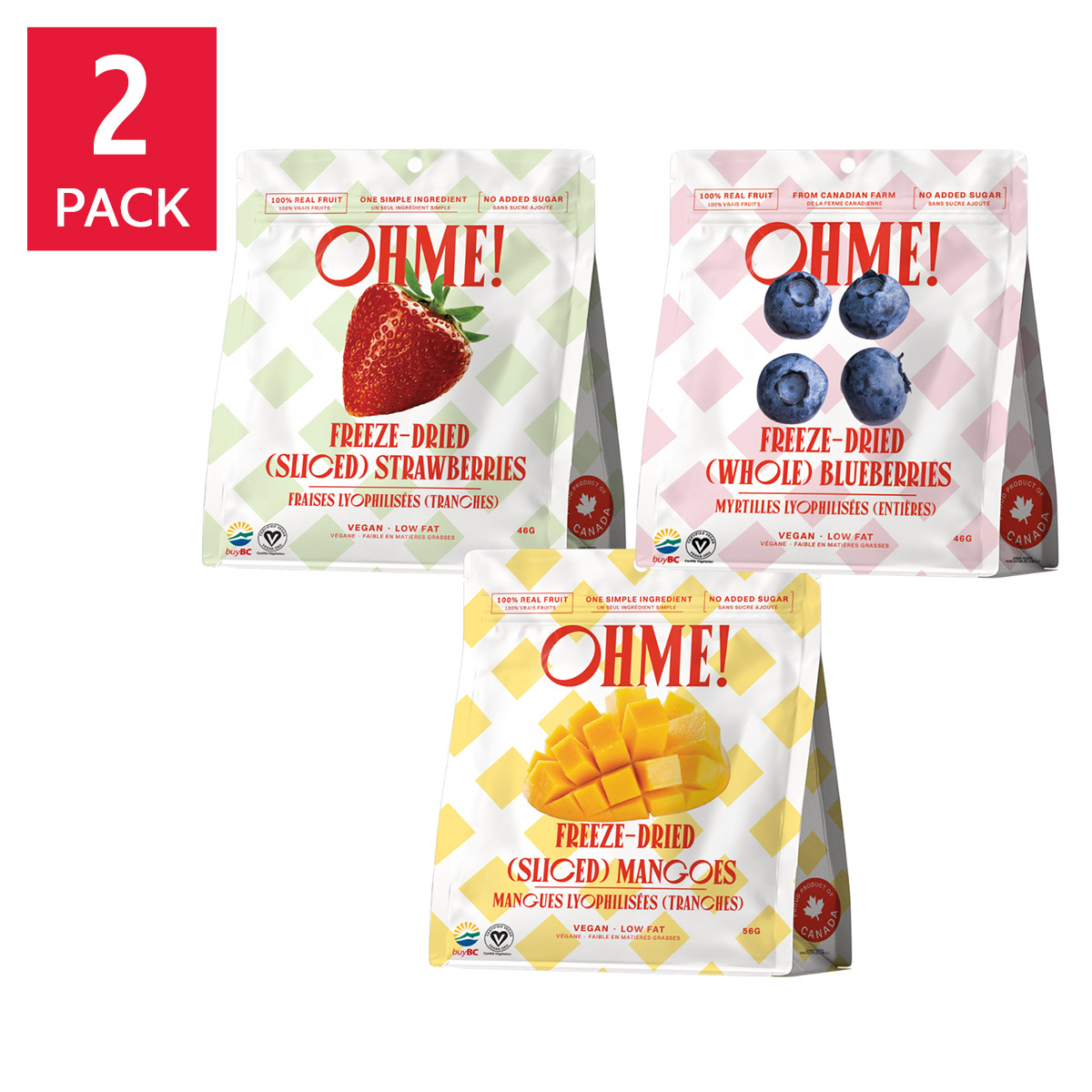 OHME! Freeze-Dried Fruit Variety,  6-pack