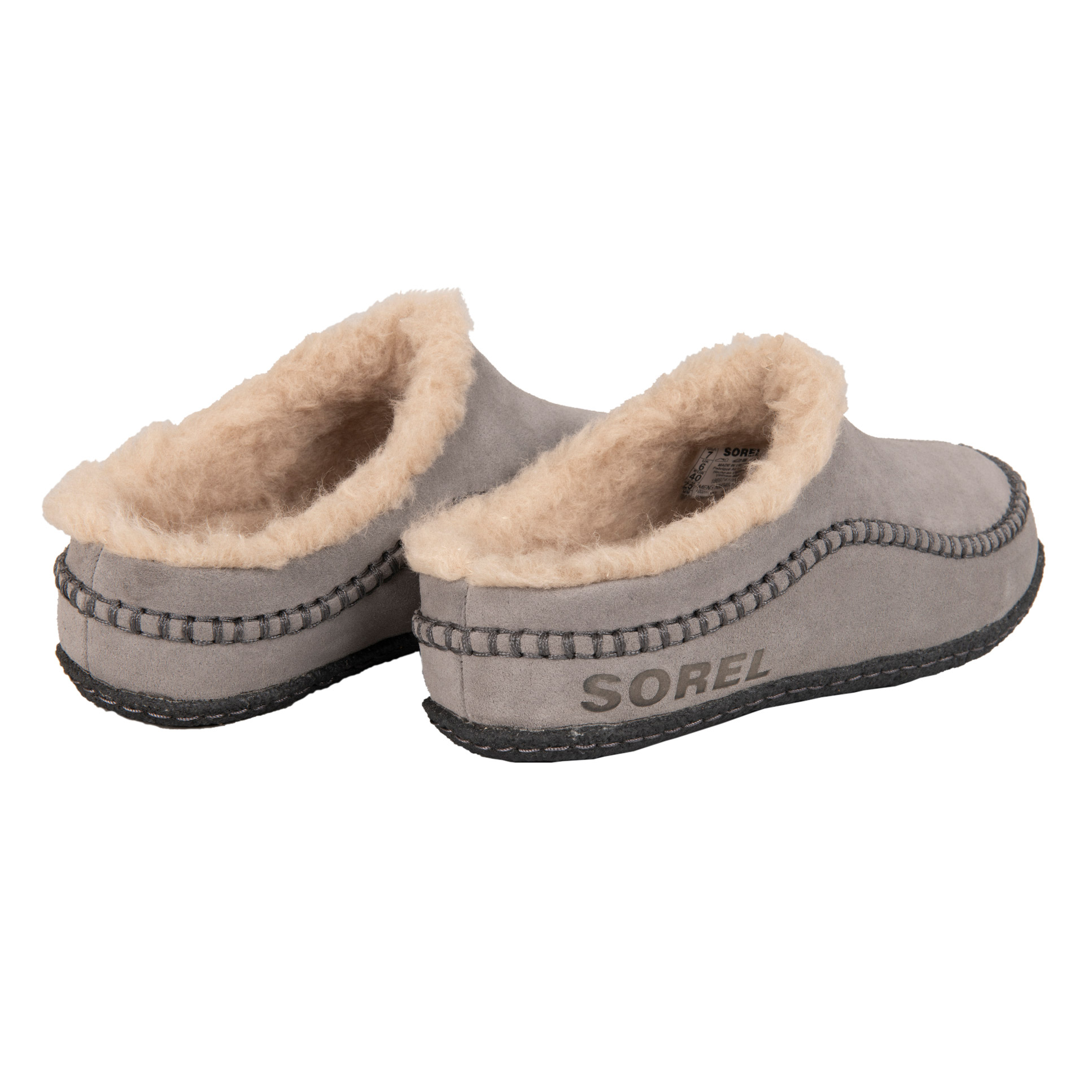 Sorel Men’s Falcon Ridge II Slipper Gray Suede Size 13 M Sherpa Lined Slides SOREL Men main image 4