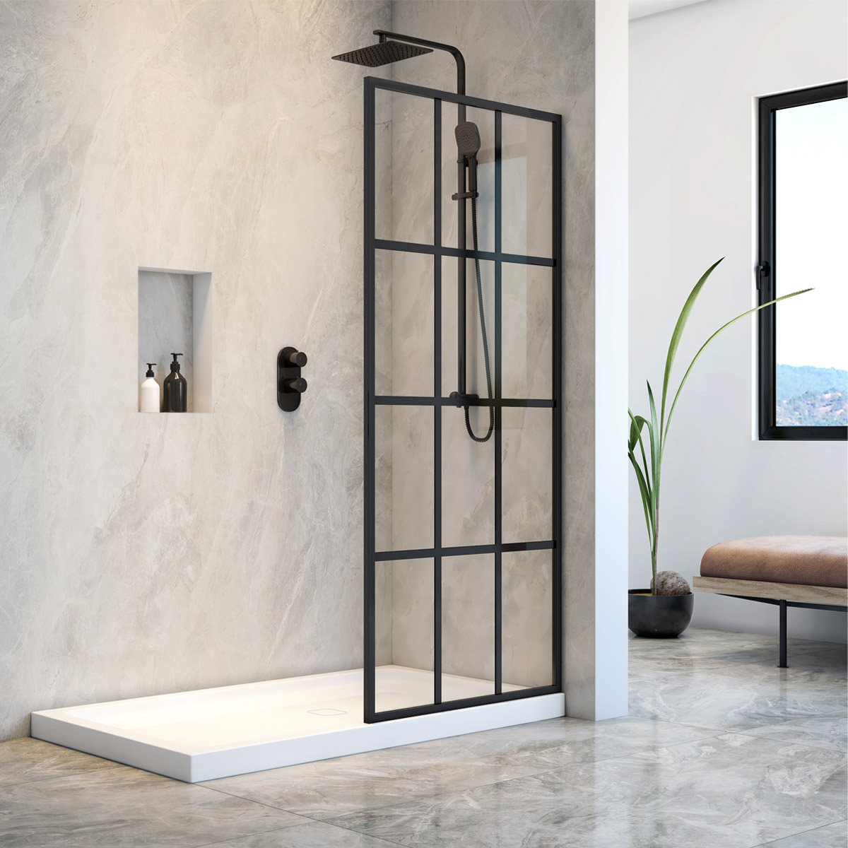 Appollo Jaqueline 34 in. Walk-in- Shower