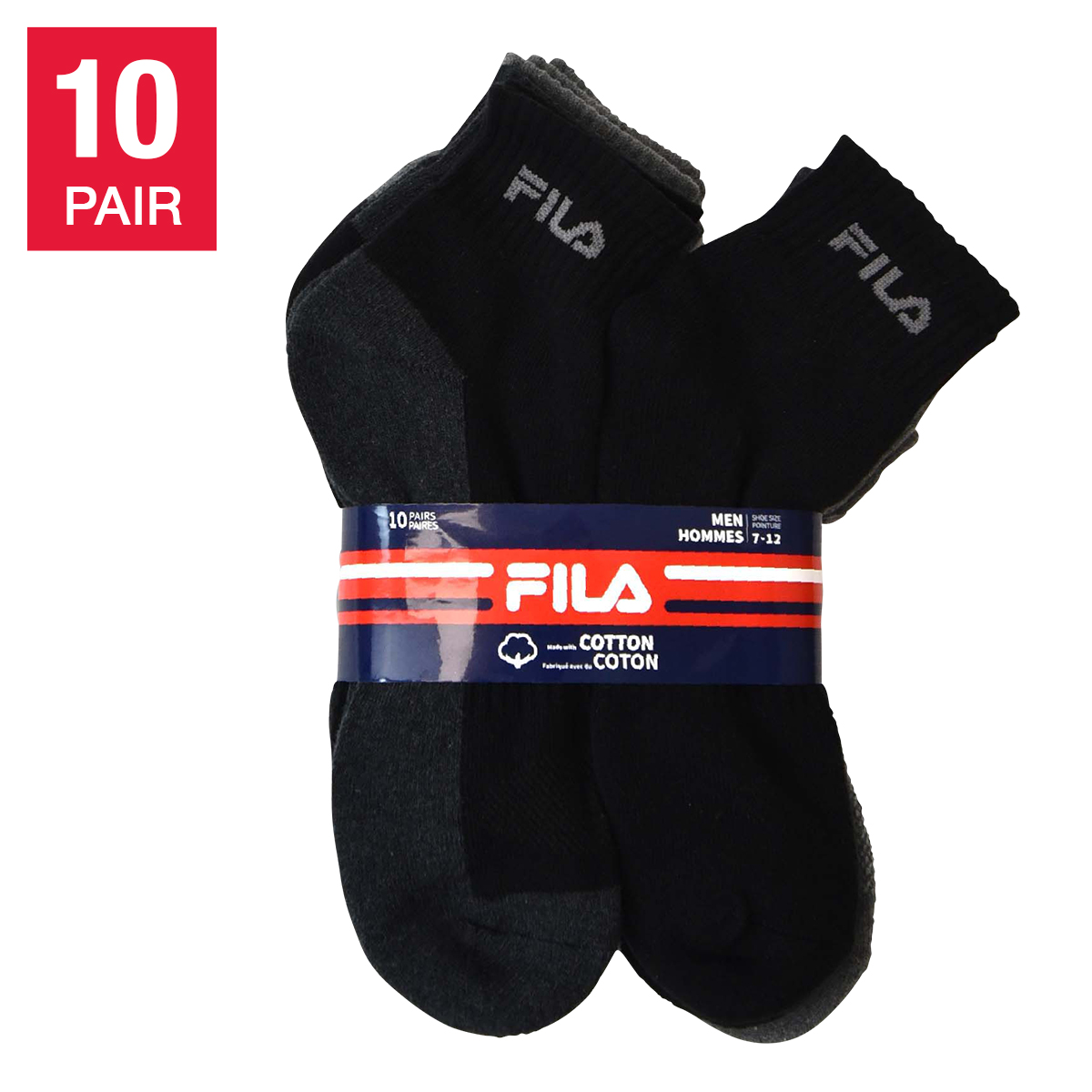 Fila Men's Socks, 10-pack