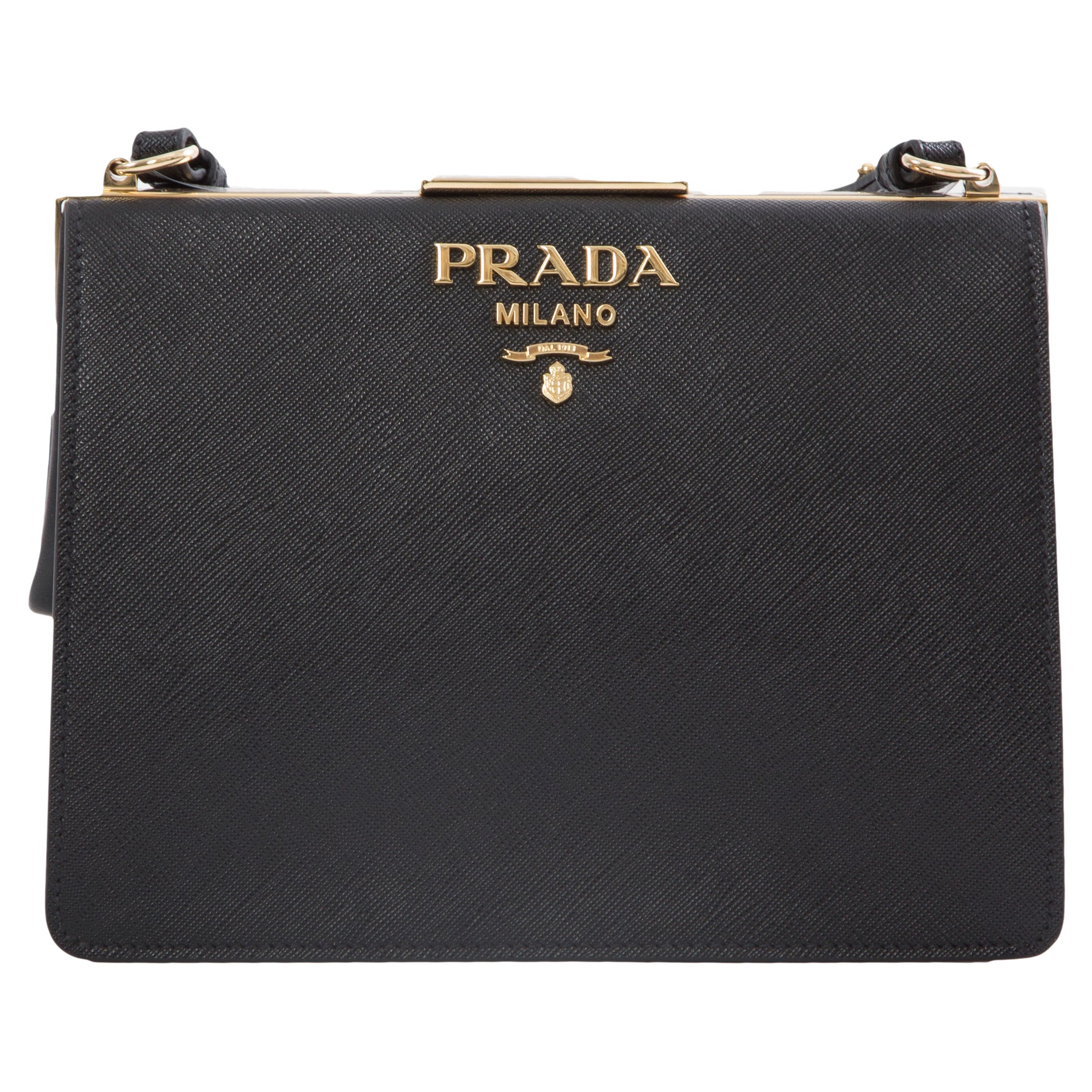 【現行型・極上美品✨】RFID掲載 PRADA SAFFIANO+SOFT 黒 Prada Light Frame Saffiano Leather Bag, Black | Costco