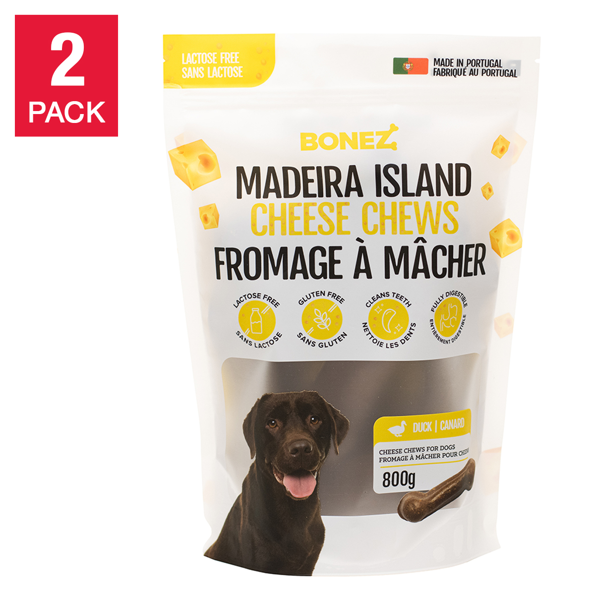 Bonez Madeira Island Cheese Chew, 2 x 800g (28.2 oz)