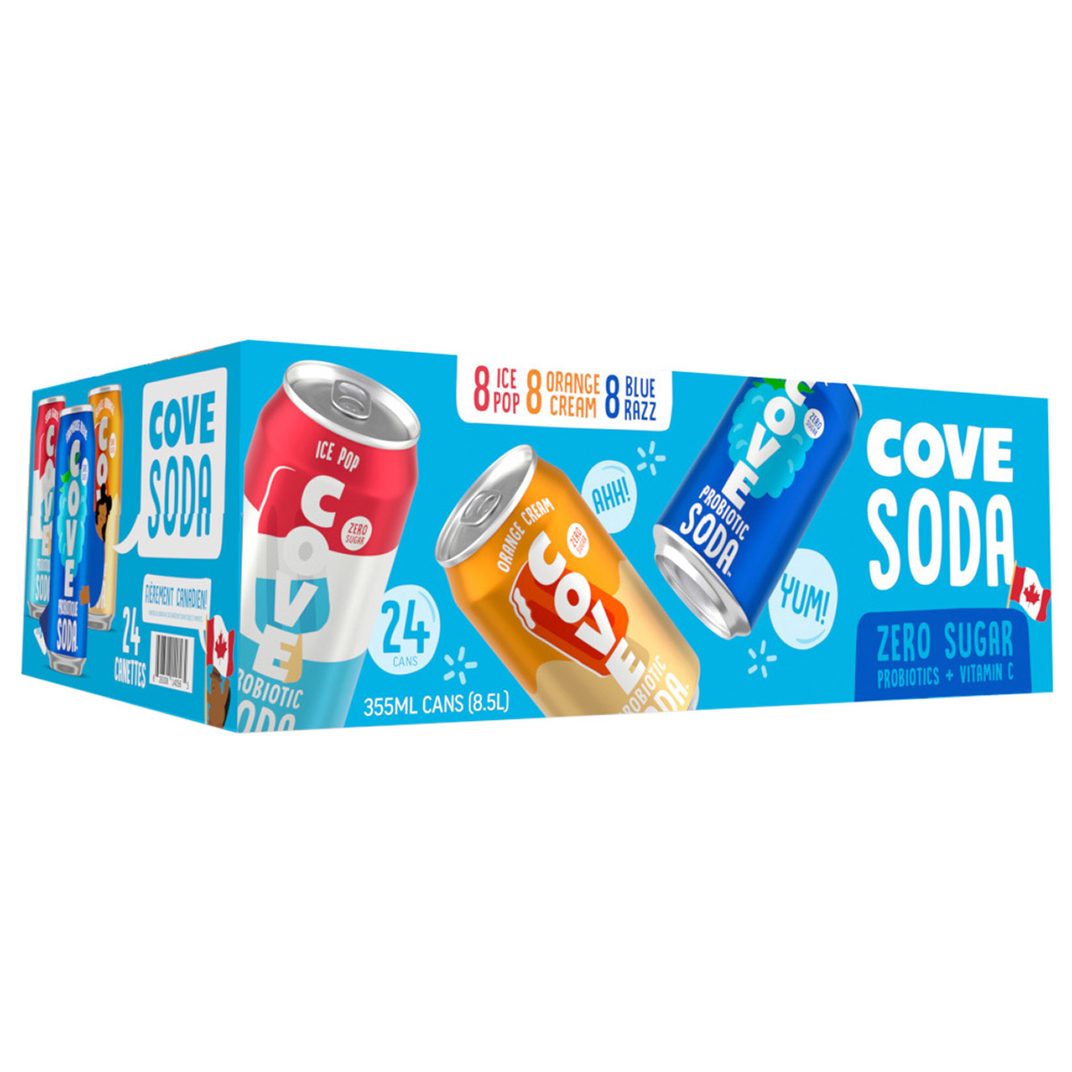 Cove Soda Summer Variety, 24 × 355 mL