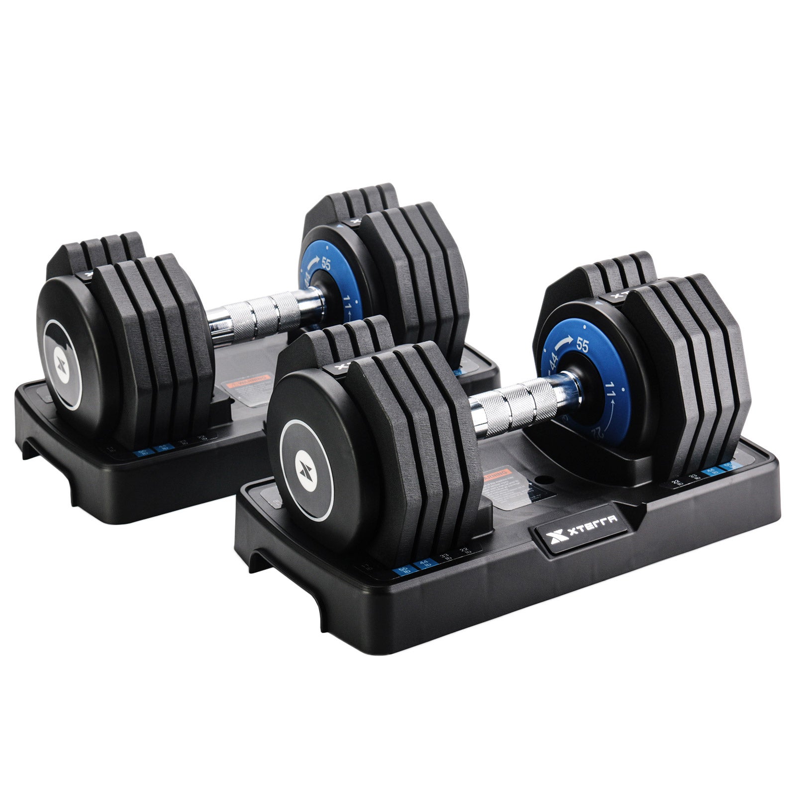 Xterra Adjustable Dumbbells Set: 55lb w/o stand