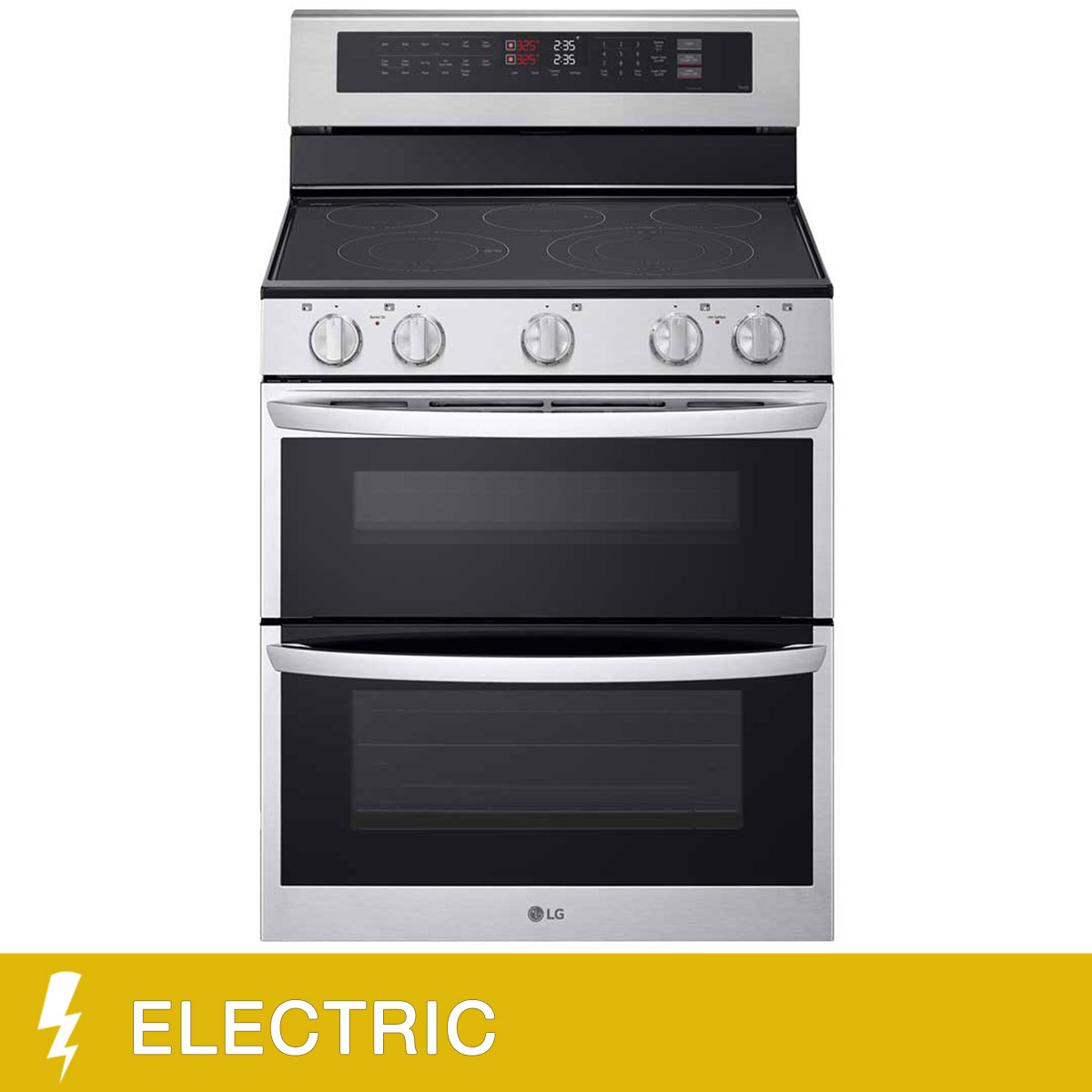 LG 7.3 cu. ft. Stainless Steel Freestanding Electric Double Oven Range with ProBake Convection