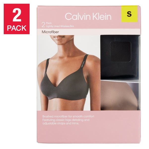 Calvin Klein Women's Wirefree Bra, 2-pack | Costco Calvin Klein Women's Wirefree Bra, 2-pack | Costco