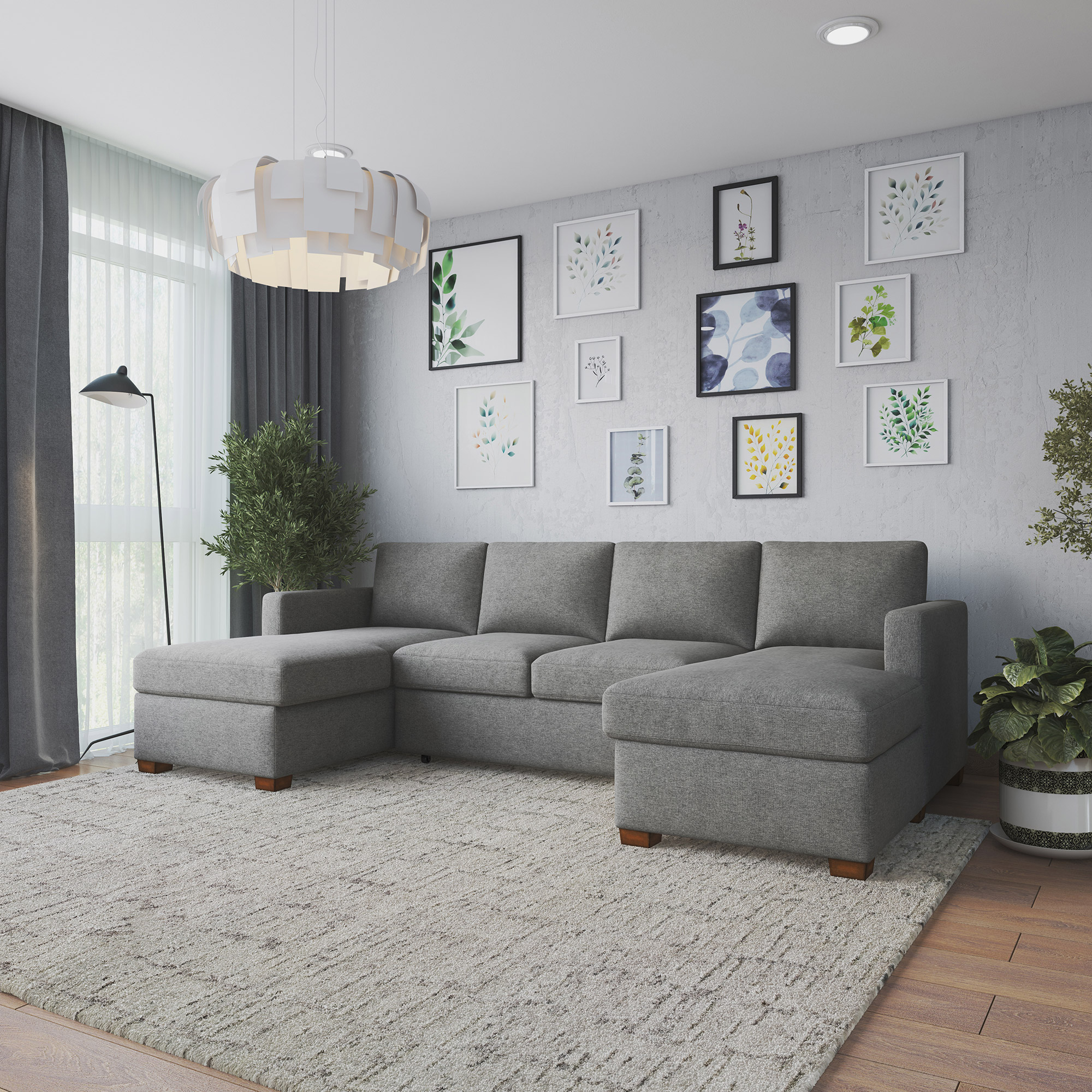 Thomasville Corvalis Convertible Sectional with Double Storage Chaise