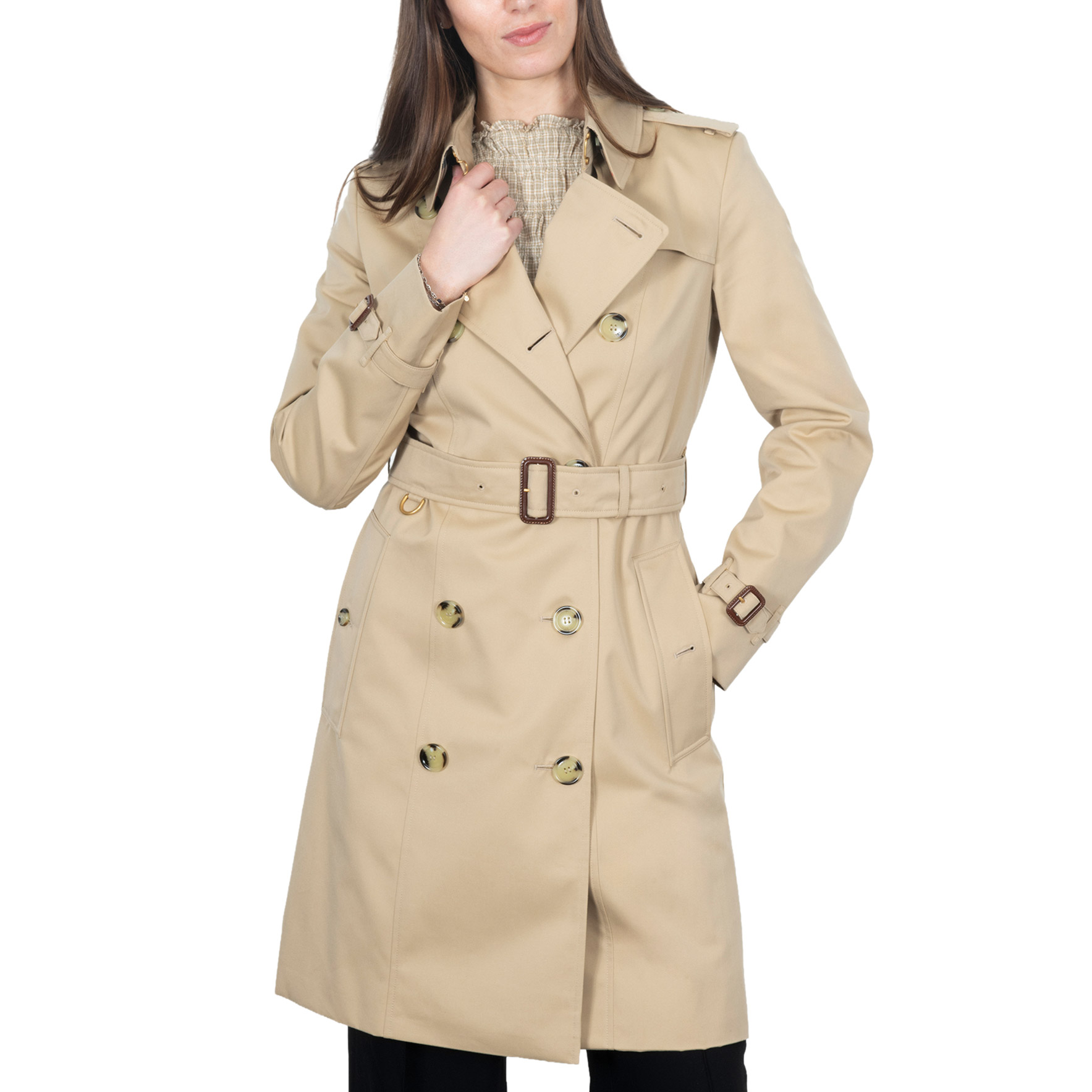 ジャケット・アウター Burberry Chelsea medium 46 Burberry Women's Mid-Length Chelsea Trench Coat | Costco