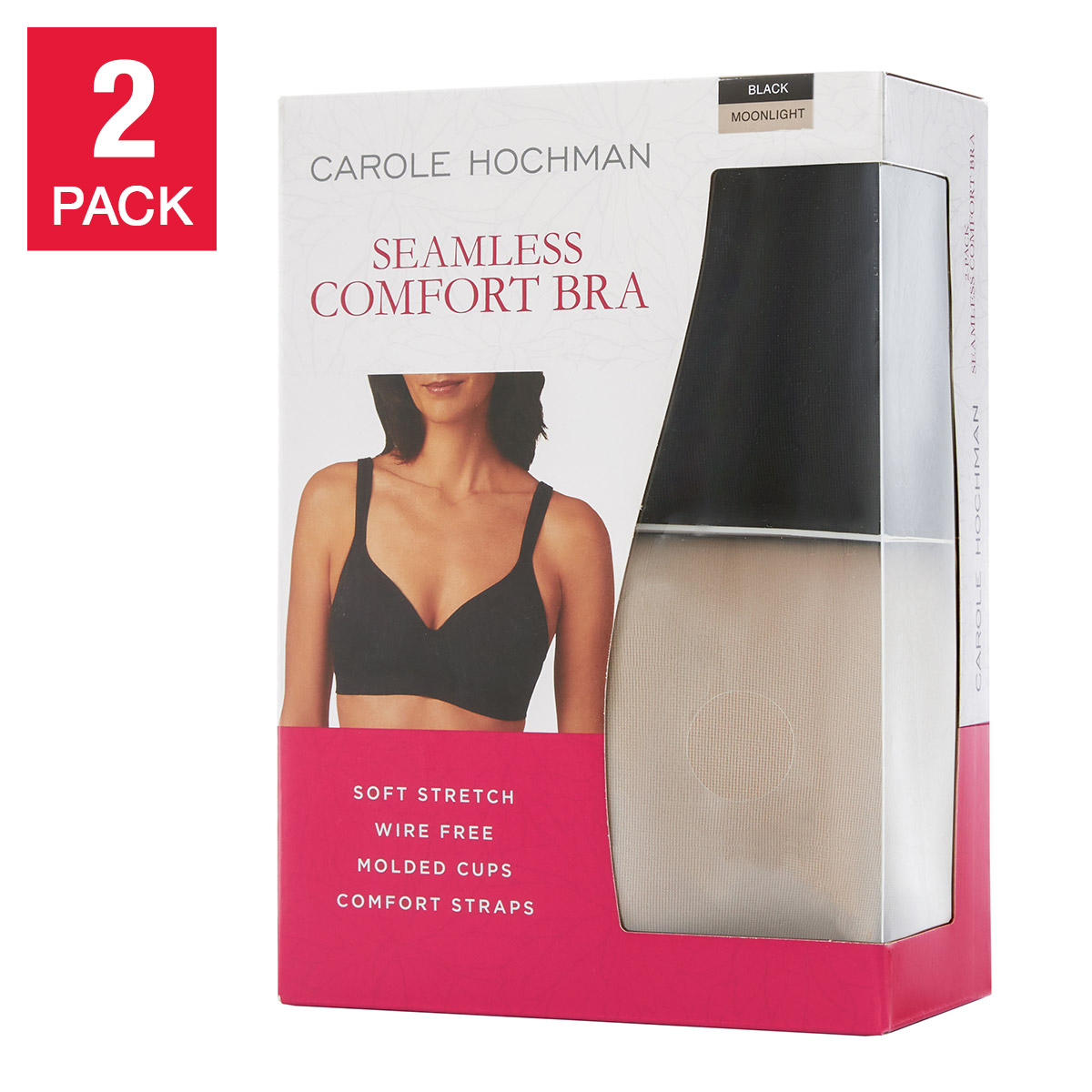 Carole Hochman Ladies' Wirefree Bra, 2-pack Costco