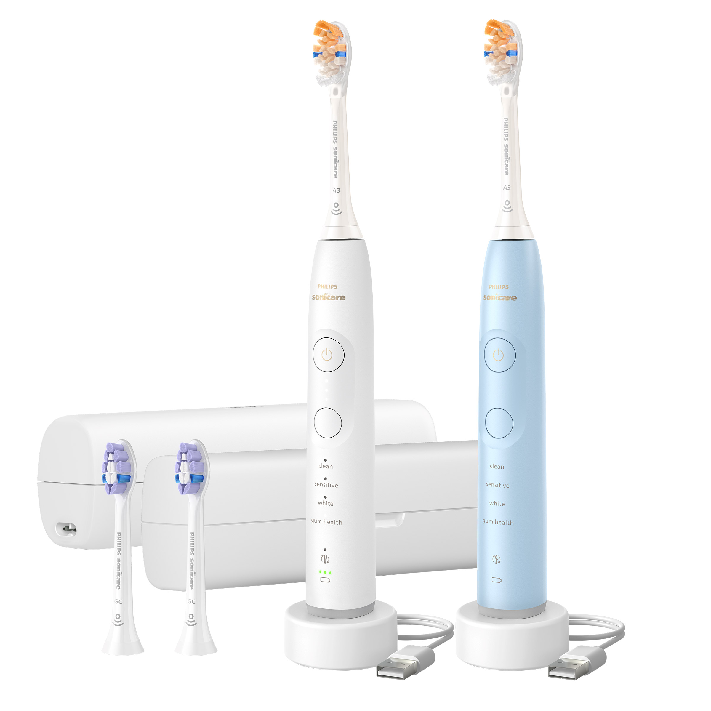 Philips Sonicare Professional Clean Plus Rechargeable Electric Toothbrush,  2-pack