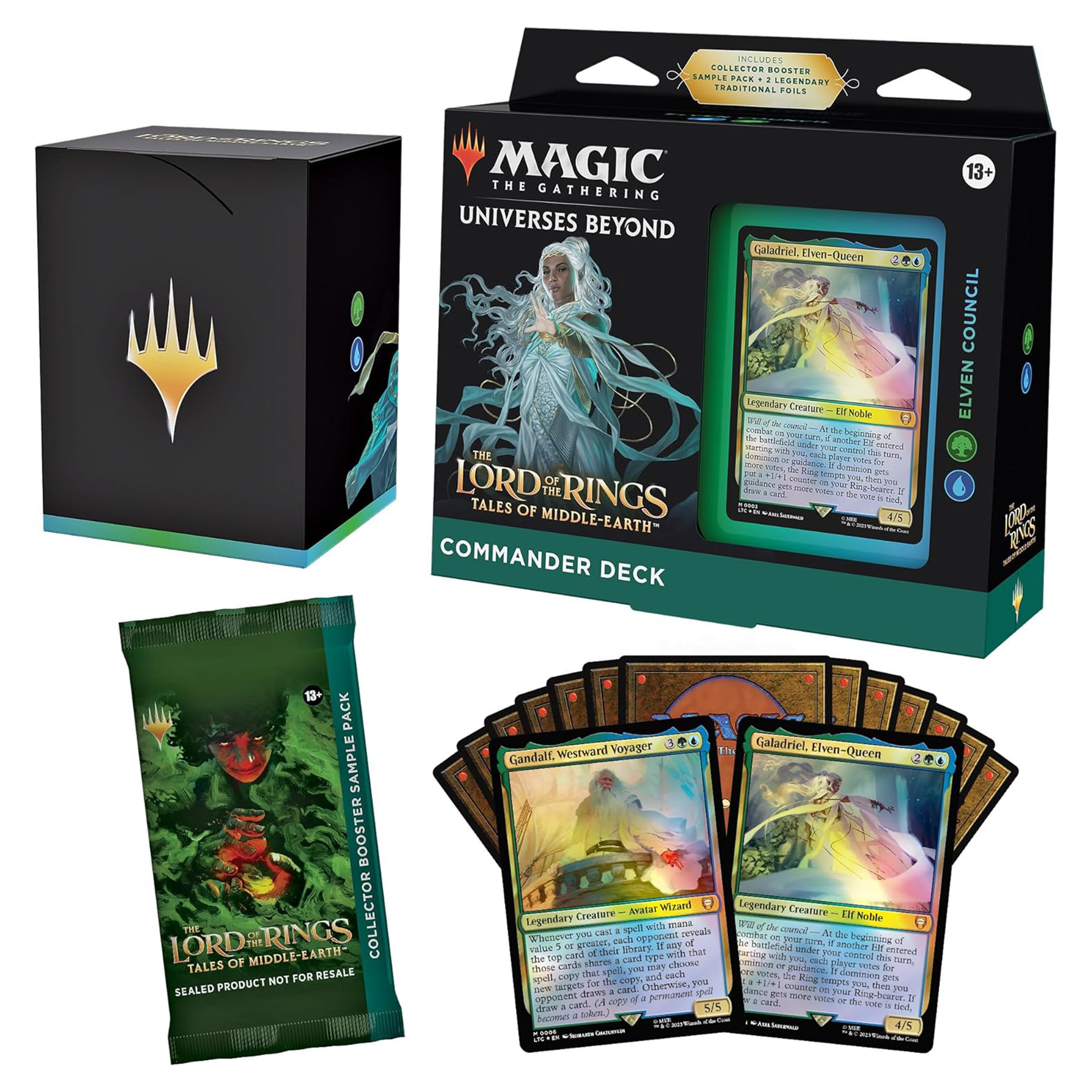 Magic the Gathering The Lord of the Rings Commander Bundle, Elven ...