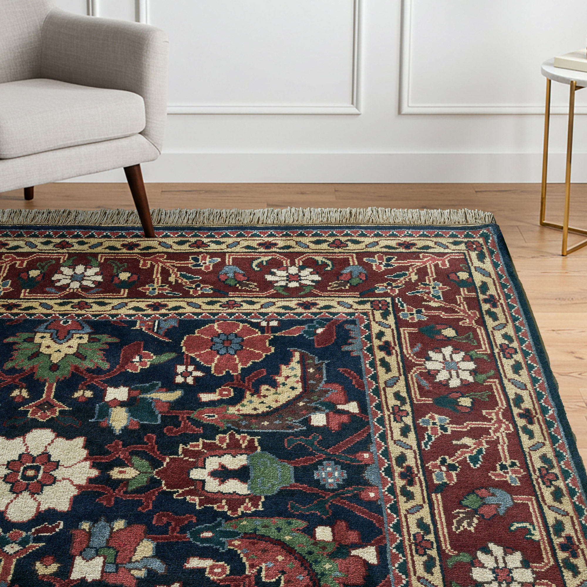 Chatsworth Hand Knotted Rug Collection, Beckley Park Blue | Costco