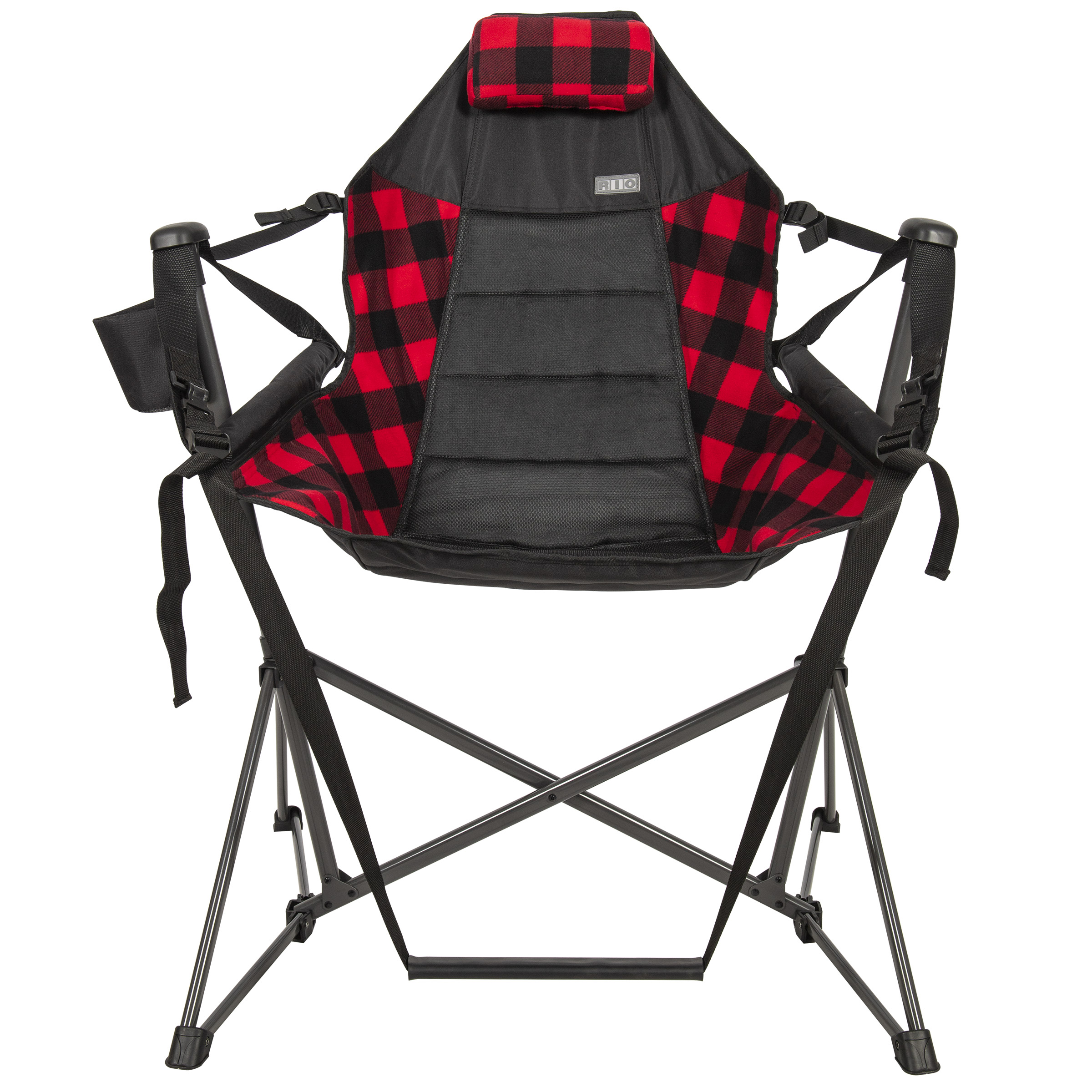 RIO Fleece Swinging Hammock Chair with Footrest