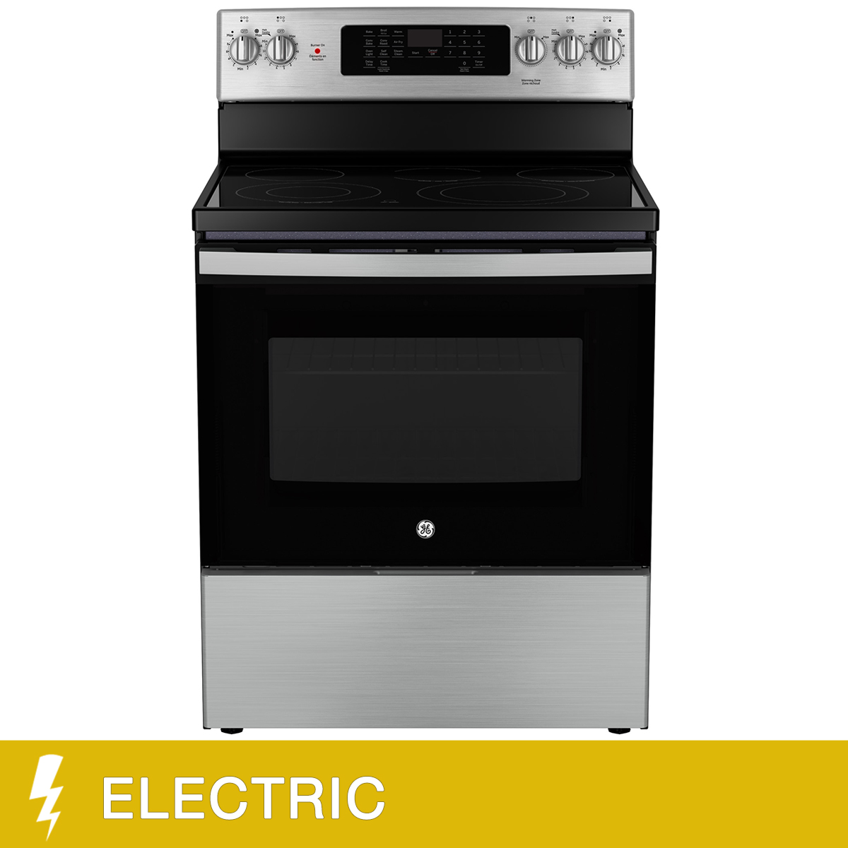 GE 30 in. 5.0 cu. ft. Electric Convection Range with No-Preheat Air Fry