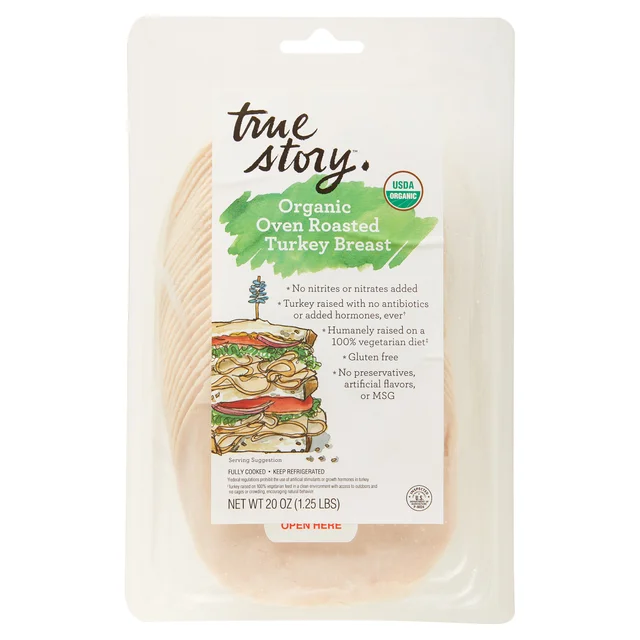 True Story Organic Oven Roasted Turkey Breast, 20 oz