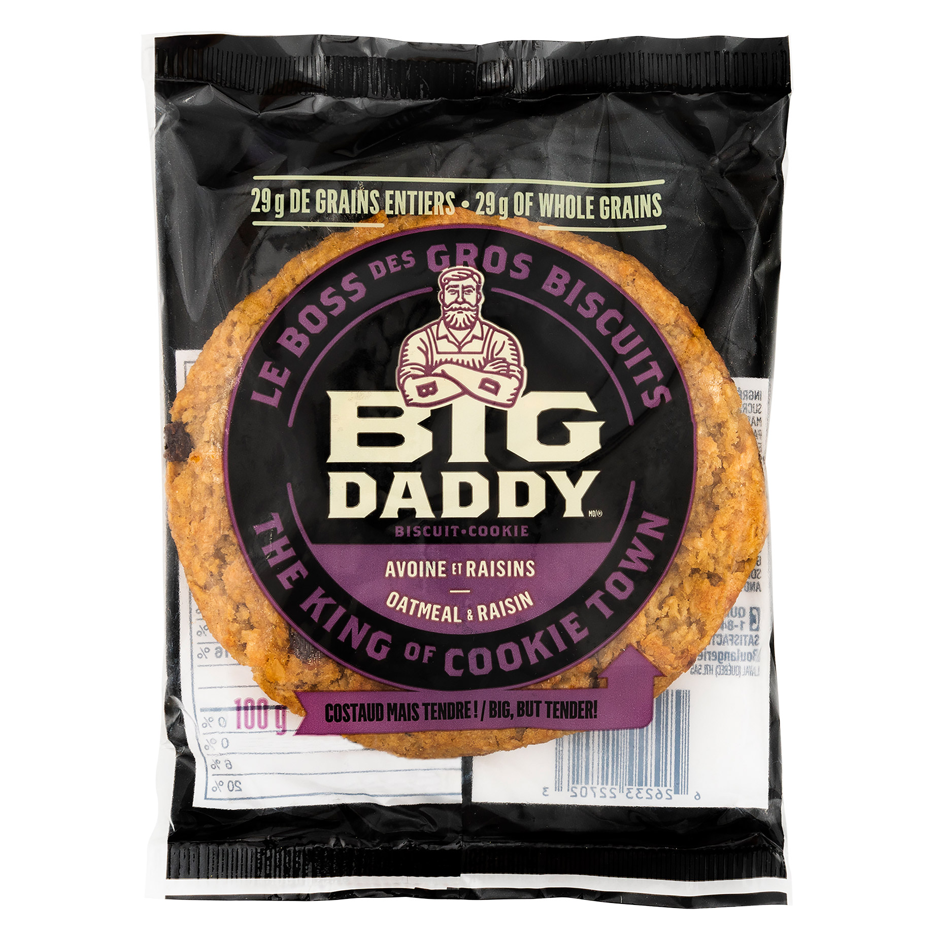 Big Daddy Oatmeal and Raisin Cookies, 8 x 100g