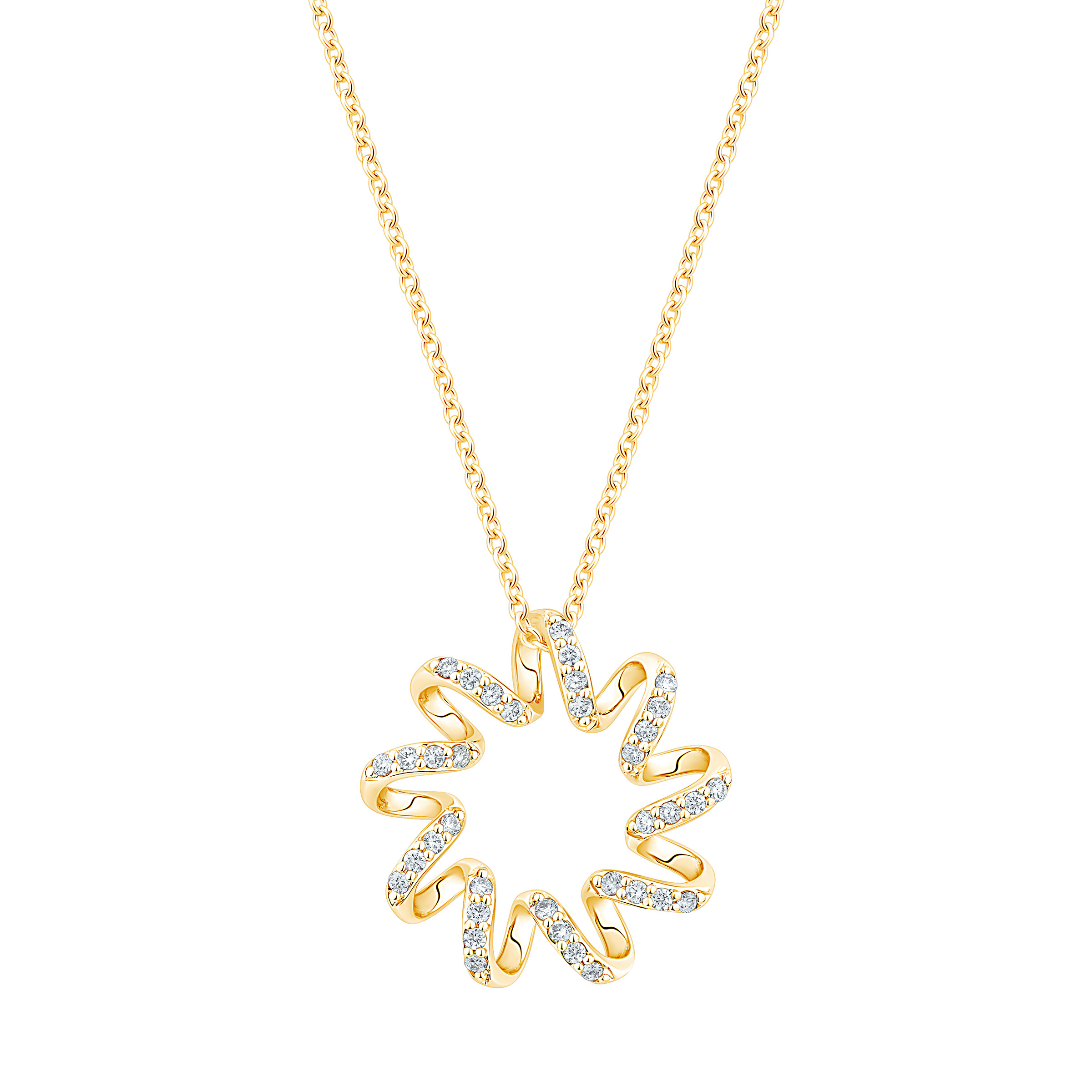 Round Brilliant Diamond Circular Pendant (0.20 ctw)