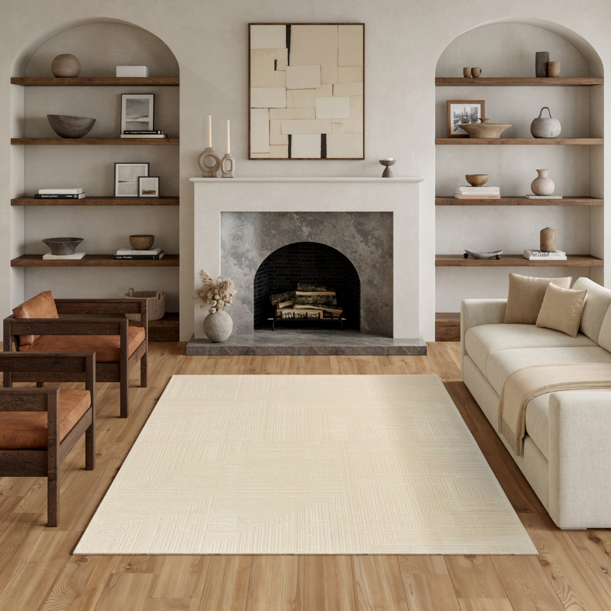 Nourison Briar Area Rug  Privet  6’6” x 9’6”