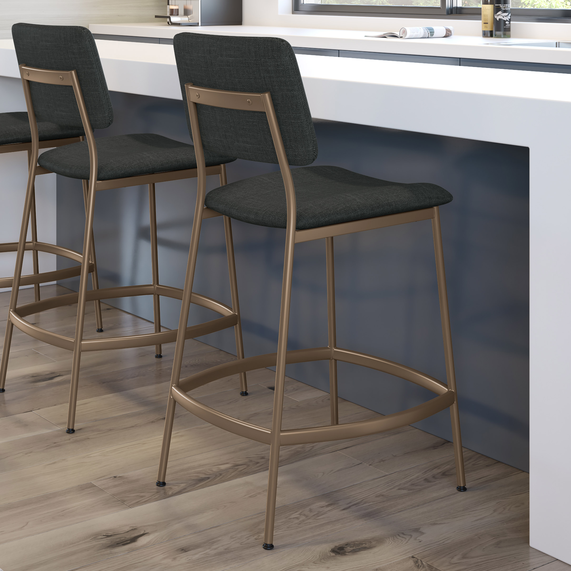 Amisco Sullivan Black Counter Stool