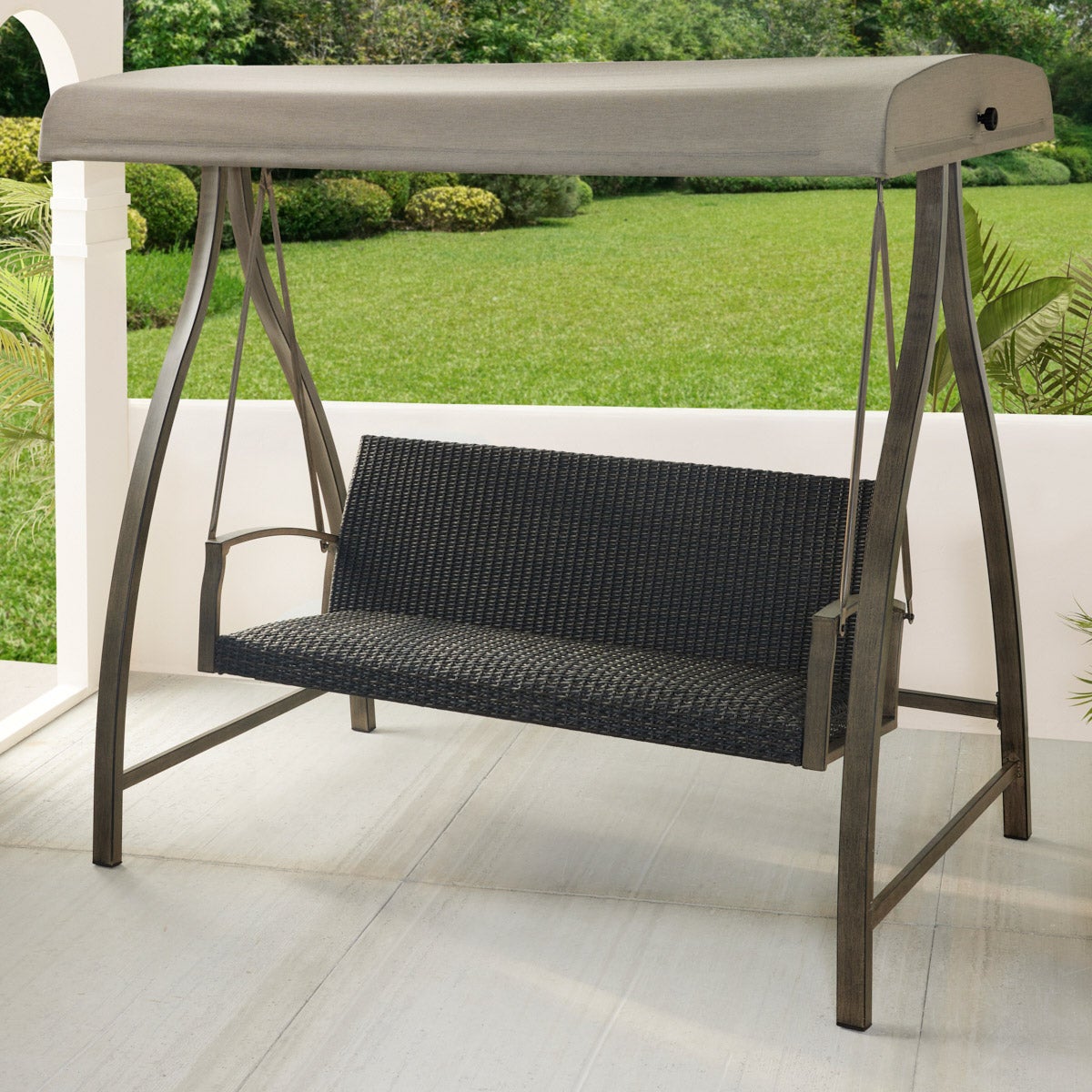 未使用！ Eastport Woven Swing with Canopy ブランコ ベンチ ガーデン 