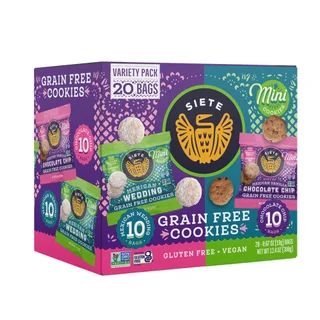 SIETE CHOCOLATE CHIP & WEDDING COOKIES 20 CT