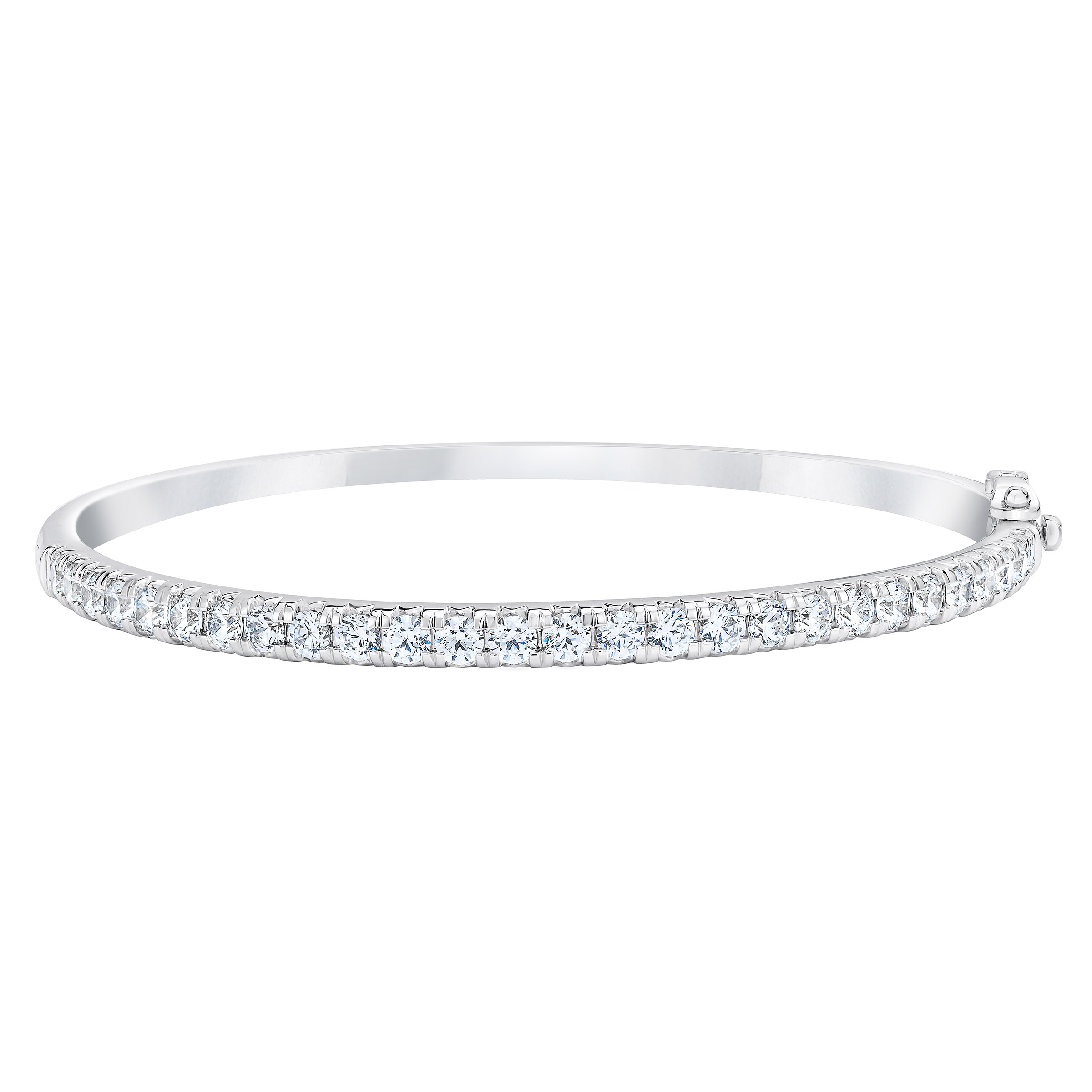 Round Brilliant Diamond Bangle Bracelet (3.00 ctw)