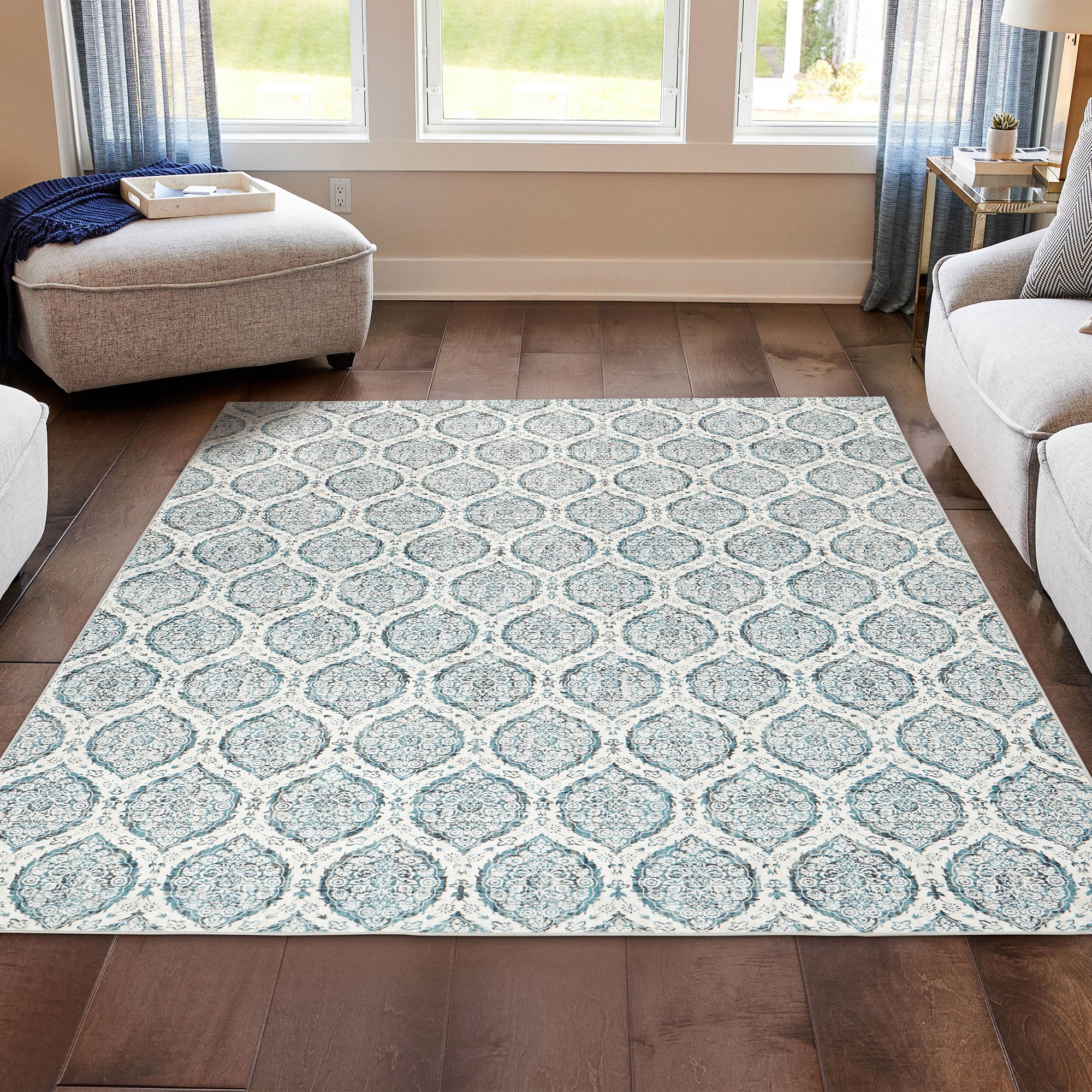 敷板３枚　雪輪　江戸千家　R1712P4 Wyatt & Ash Washable Indoor Area Rug, Alisha 7'10