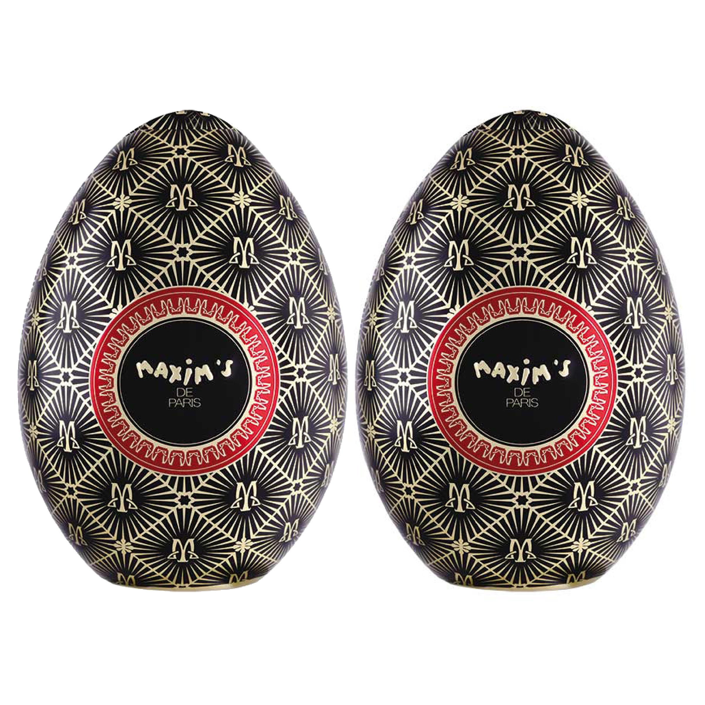 Maxim's de Paris Chocolates in Black Metal Easter Egg, 2 × 80 g